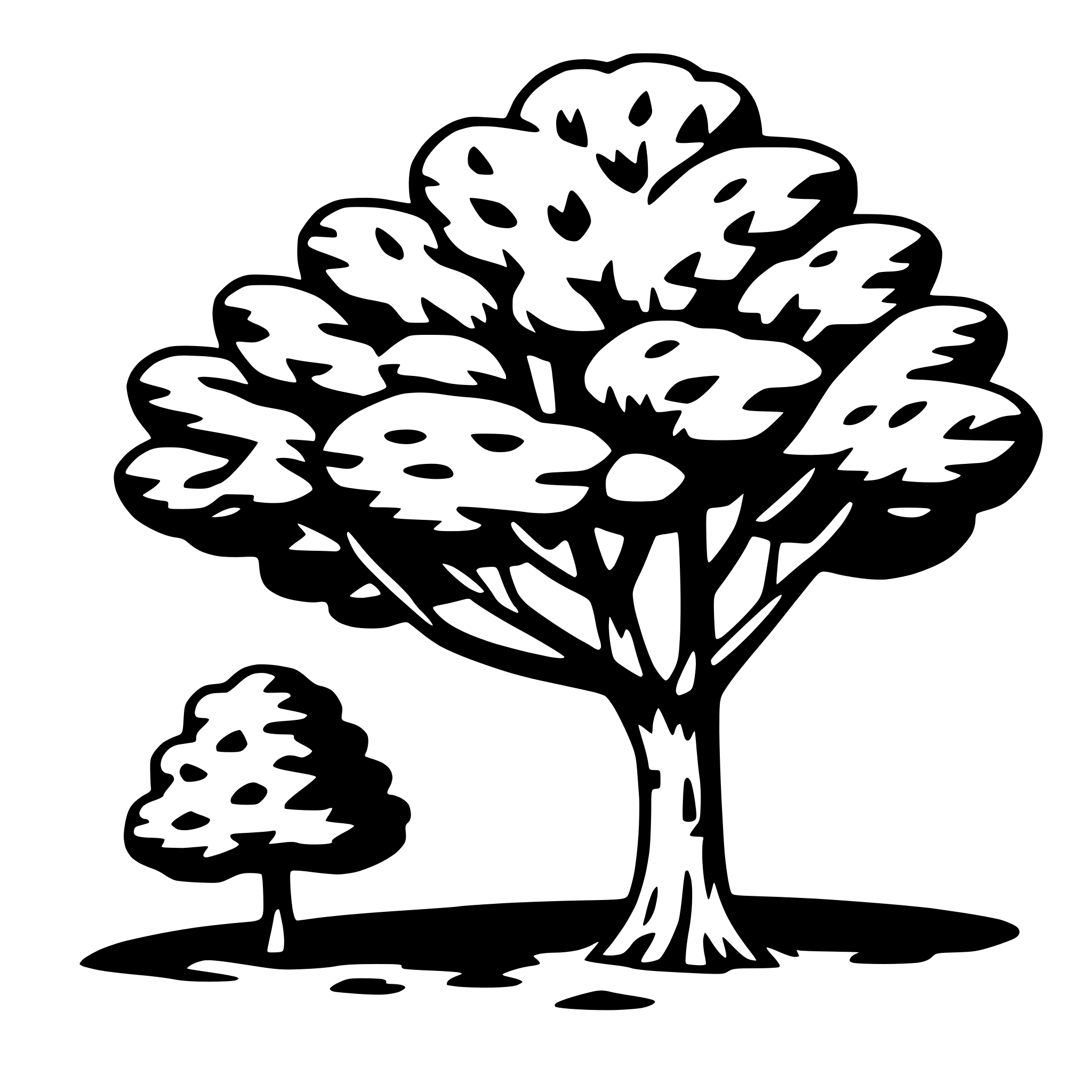 AI-generated SVG of 'alder tree'
