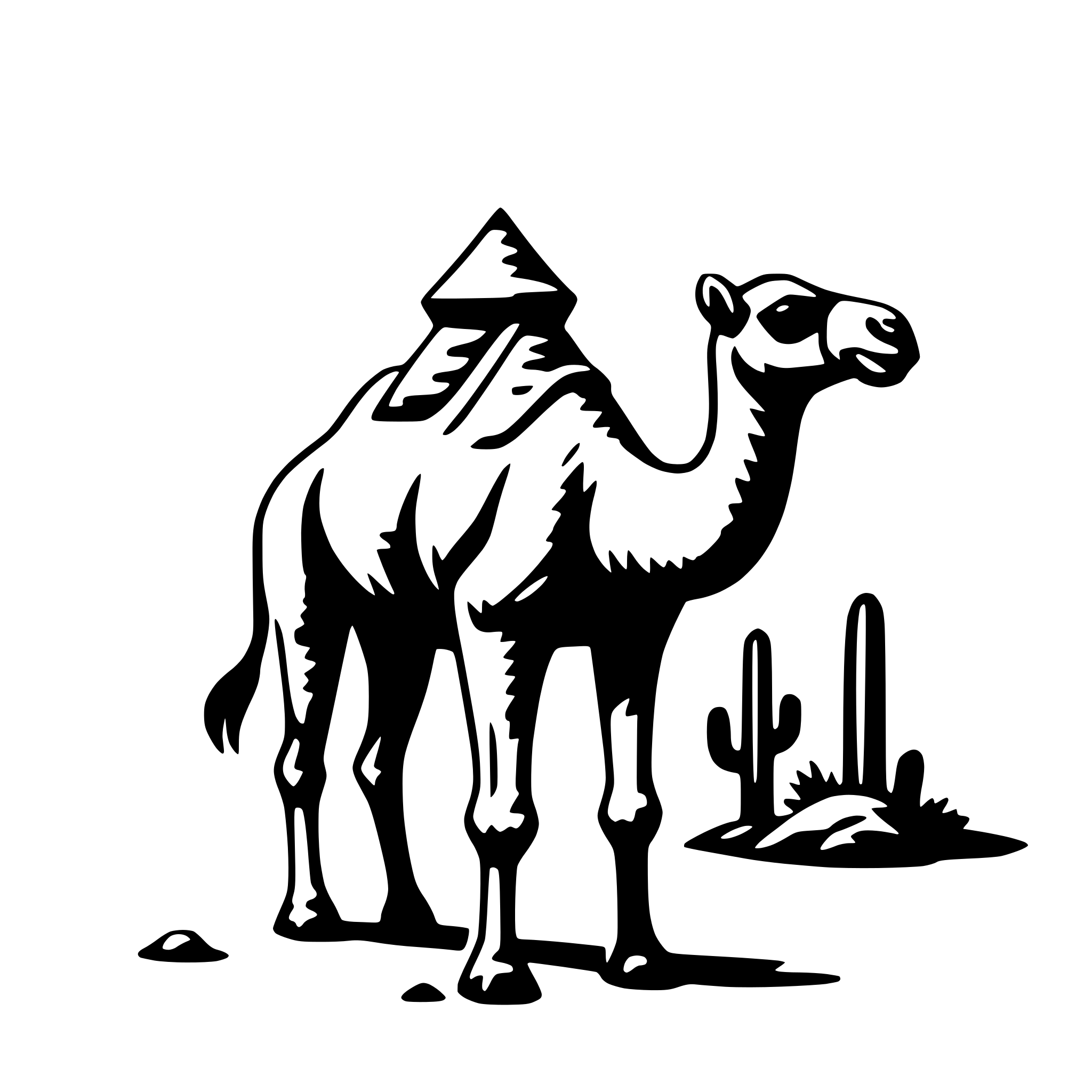 AI-generated SVG of a camel in desert
