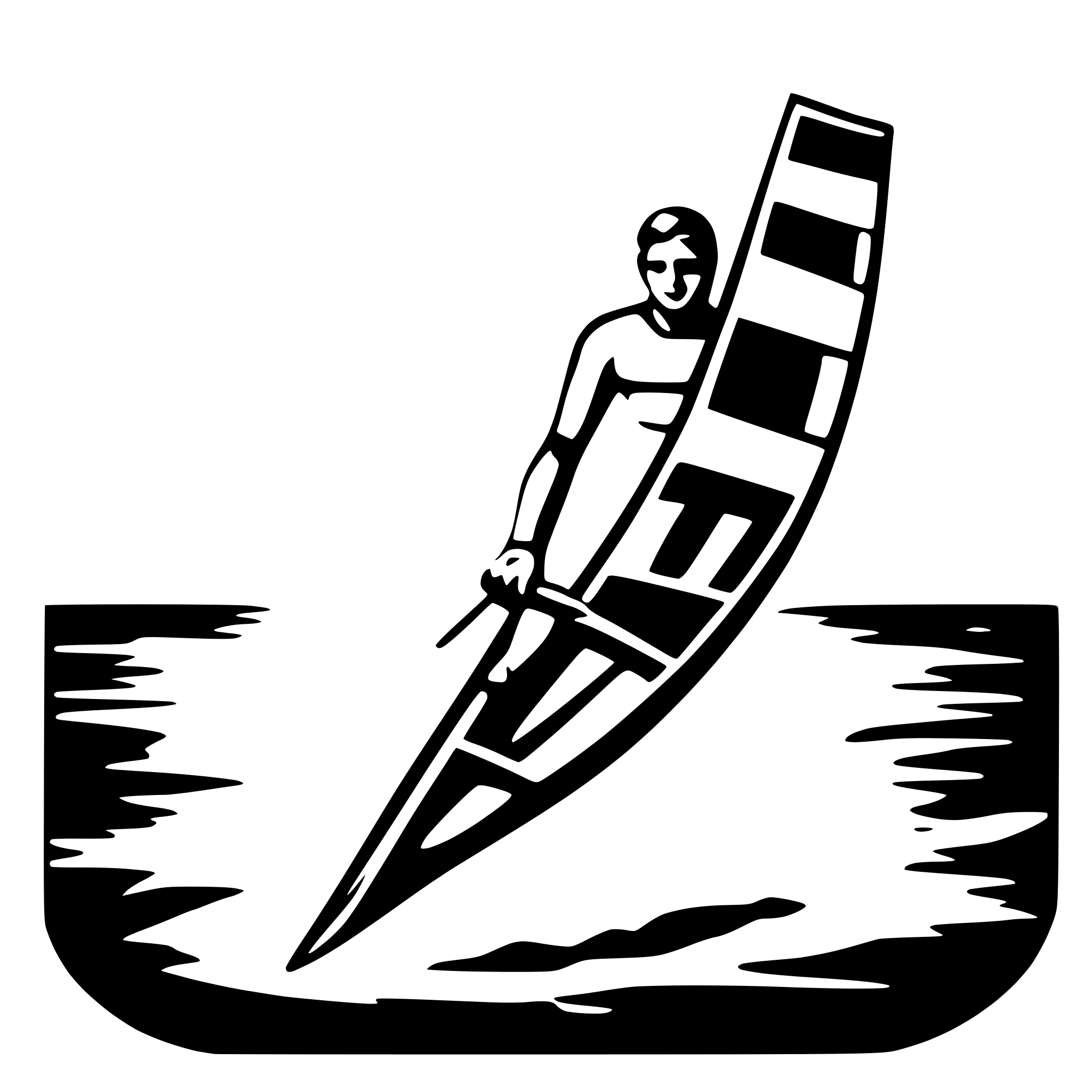 AI-generated SVG of 'Windsurfing'