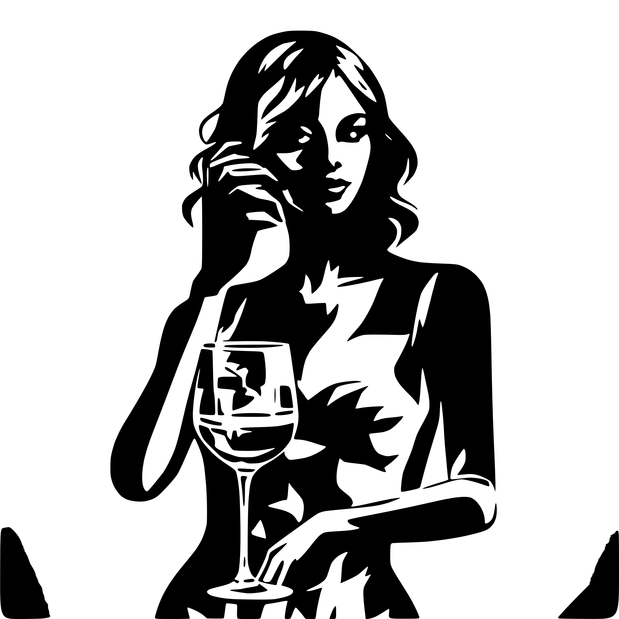 AI-generated SVG of 'beautiful woman drinking whiskey'