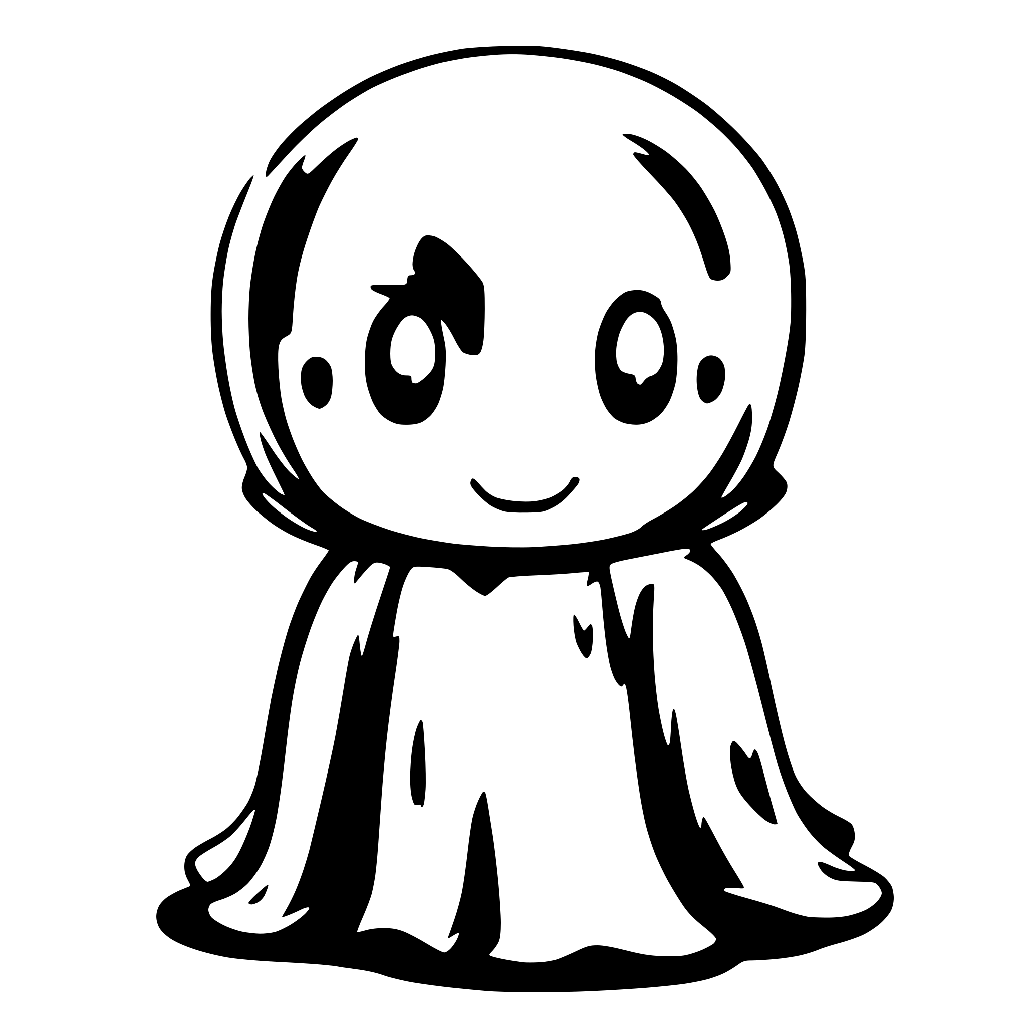AI-generated SVG of 'hello kitty ghost'