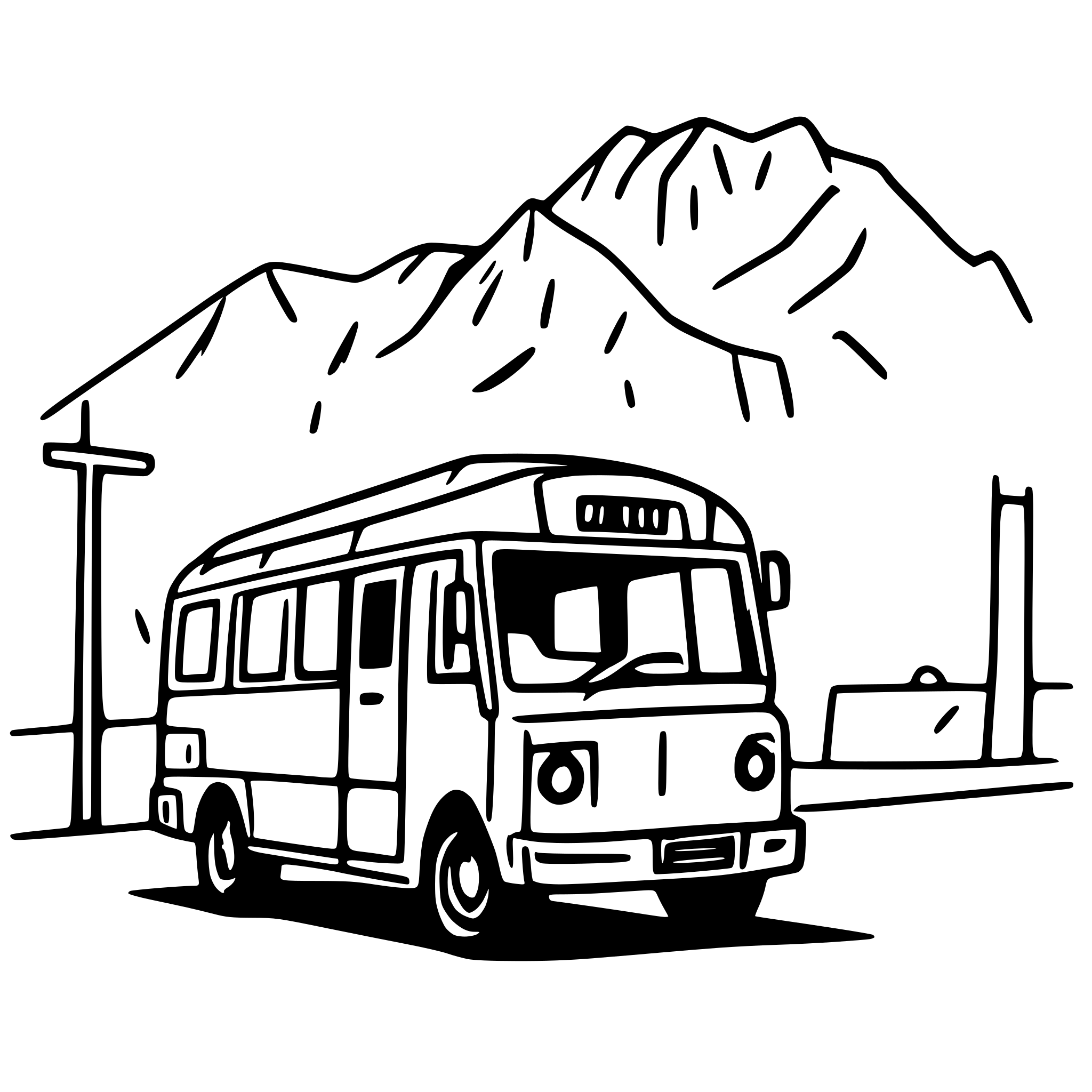 AI-generated SVG of a a puma katari bus in the middle of La Paz city with Illimani Mountain in the background AI-generated SVG of a a puma katari bus in the middle of La Paz city with Illimani Mountain in the background