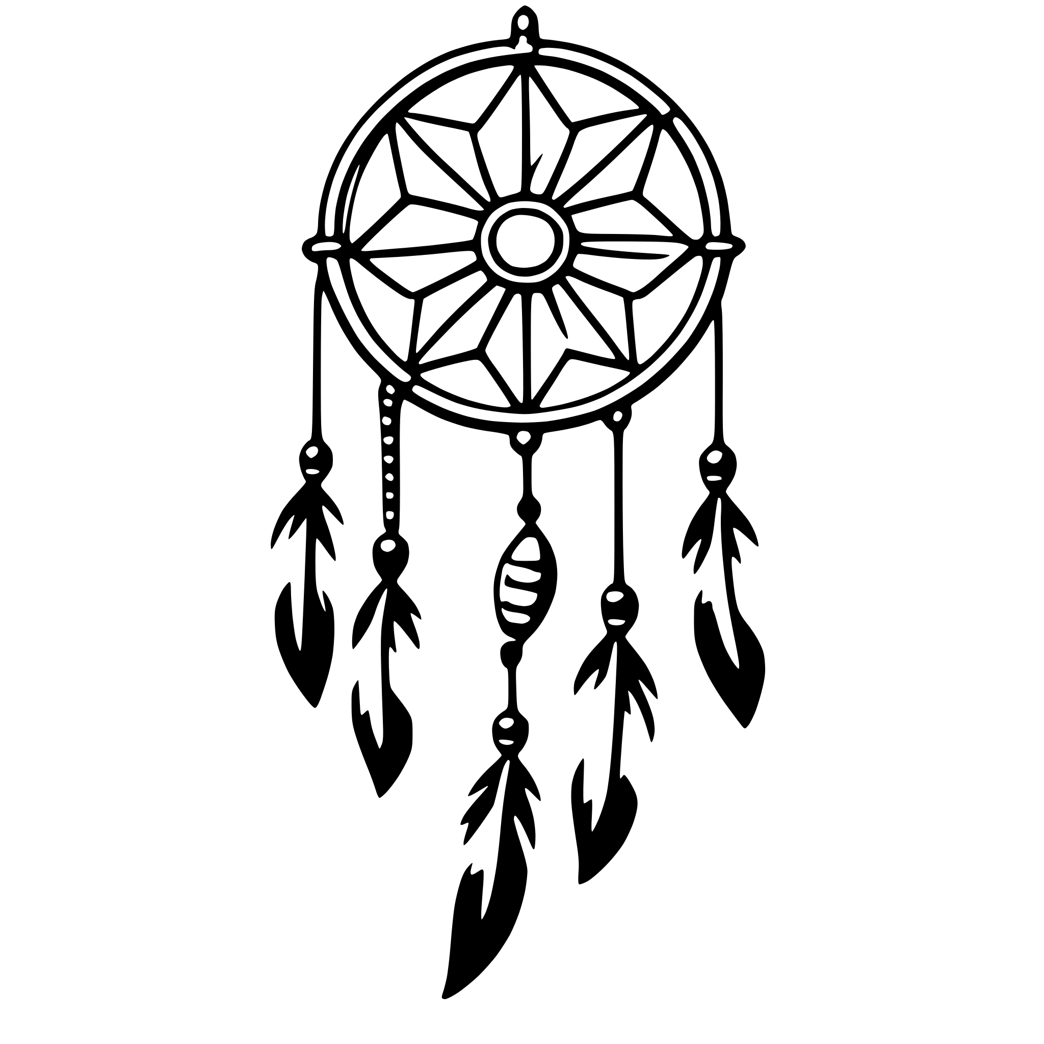AI-generated SVG of 'dreamcatcher'