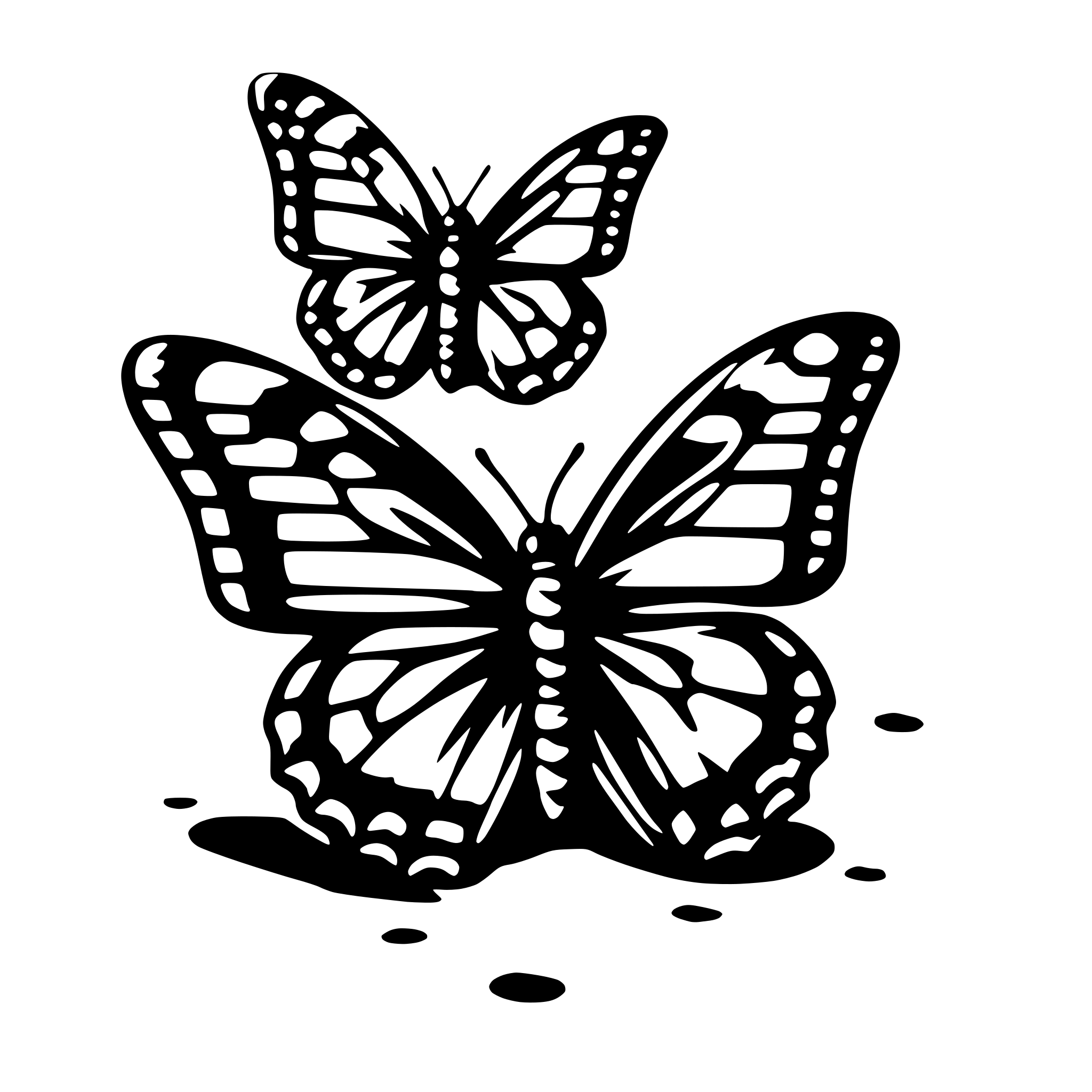 AI-generated SVG of a butterfly