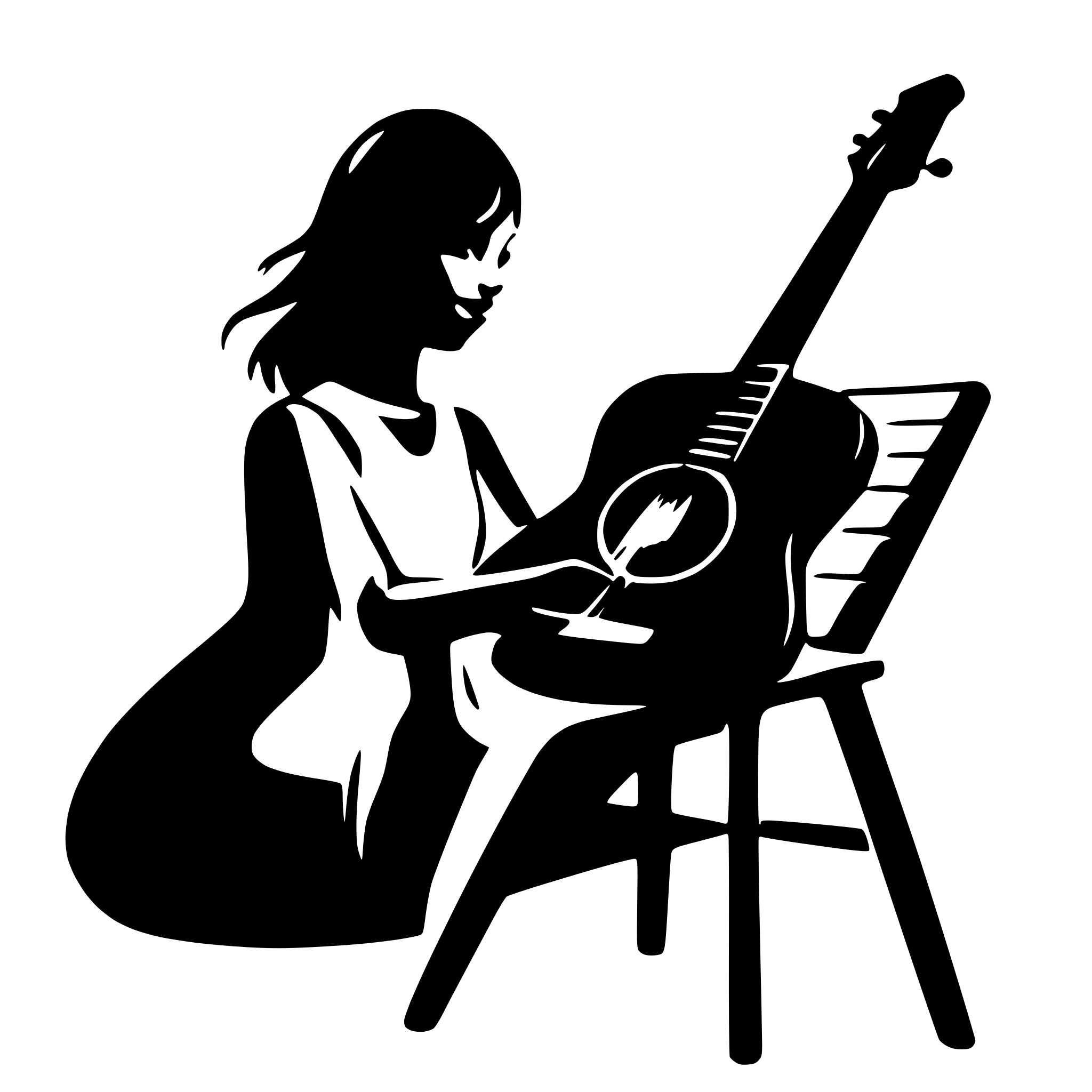 AI-generated SVG of a create a vector image with not too many details, monocrom. guitar and piano with elegat lines