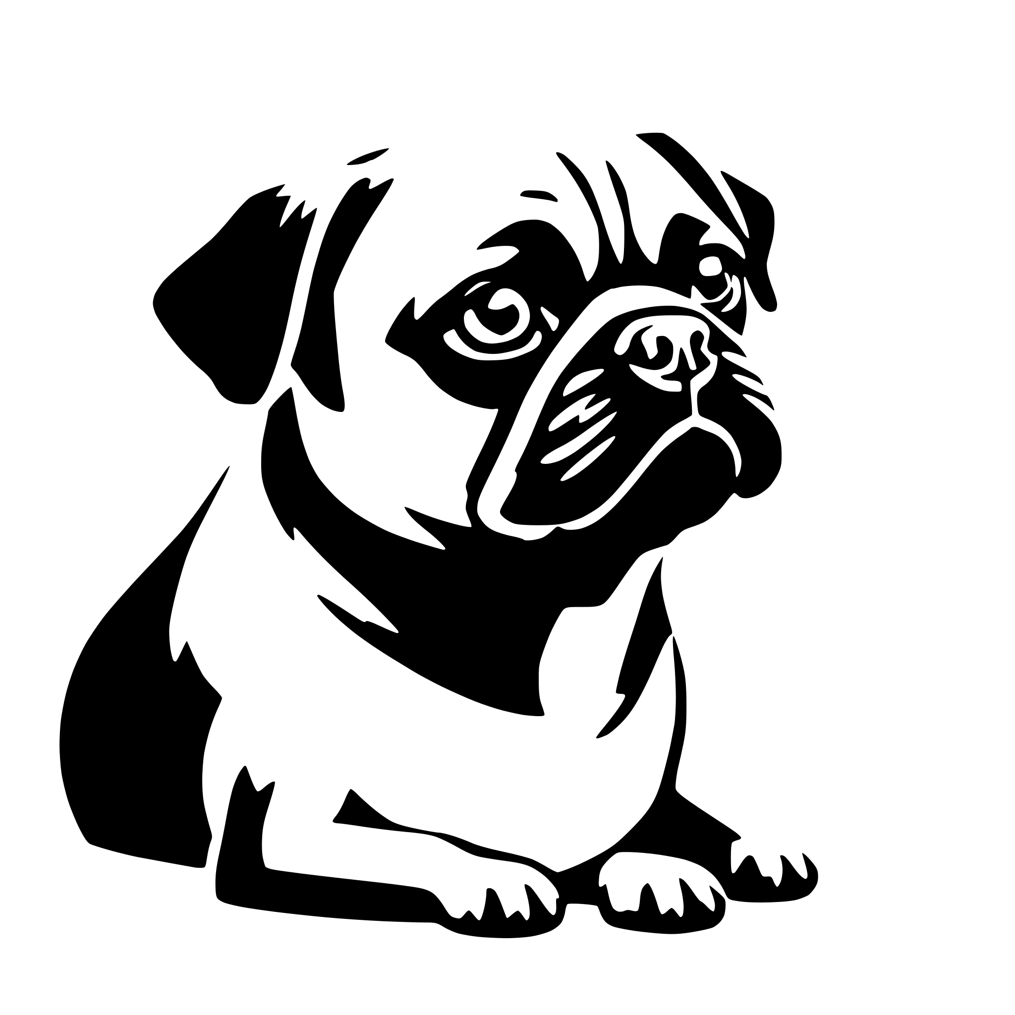 AI-generated SVG of a a pug