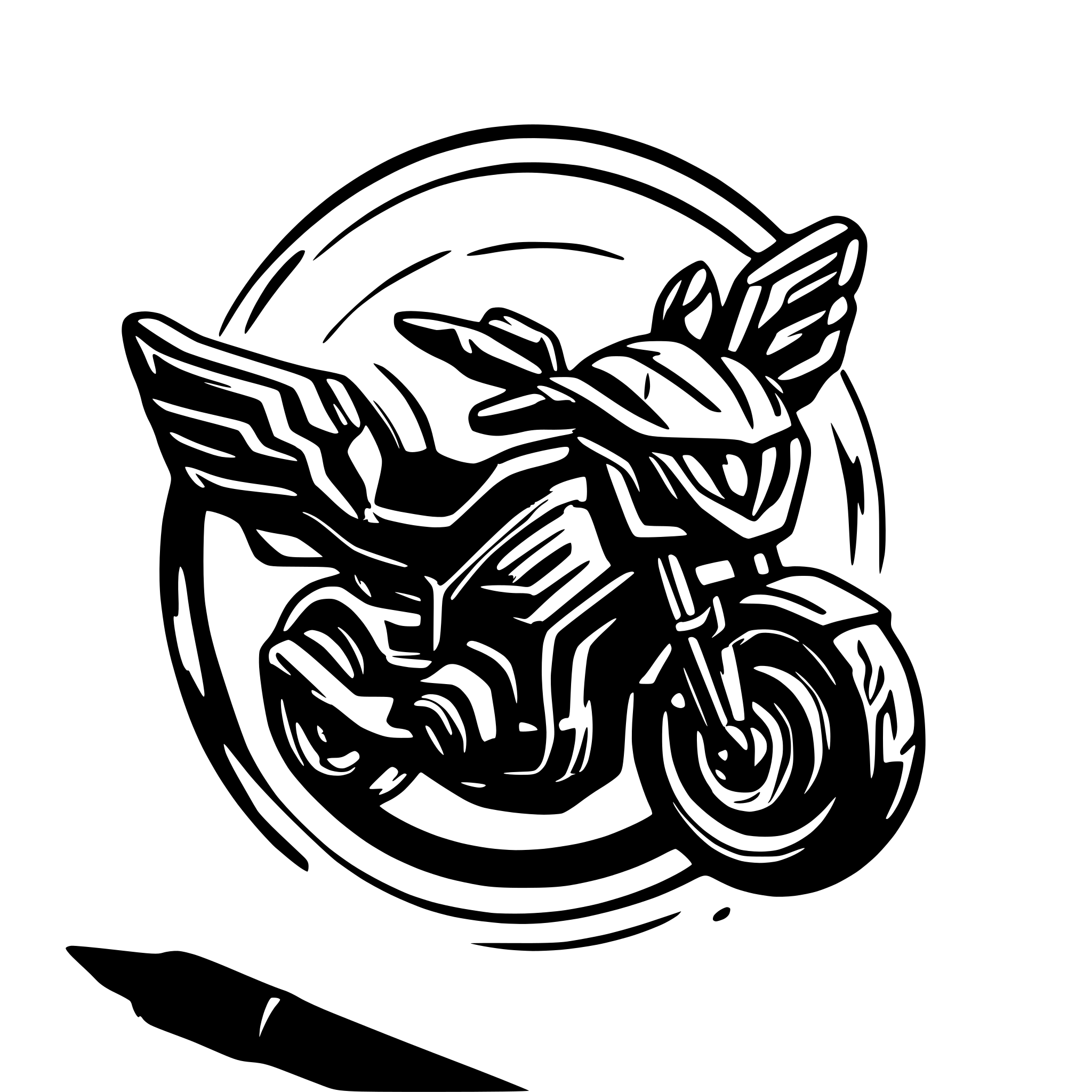 AI-generated SVG of a purple honda grom with wings With Honda Logo in the background