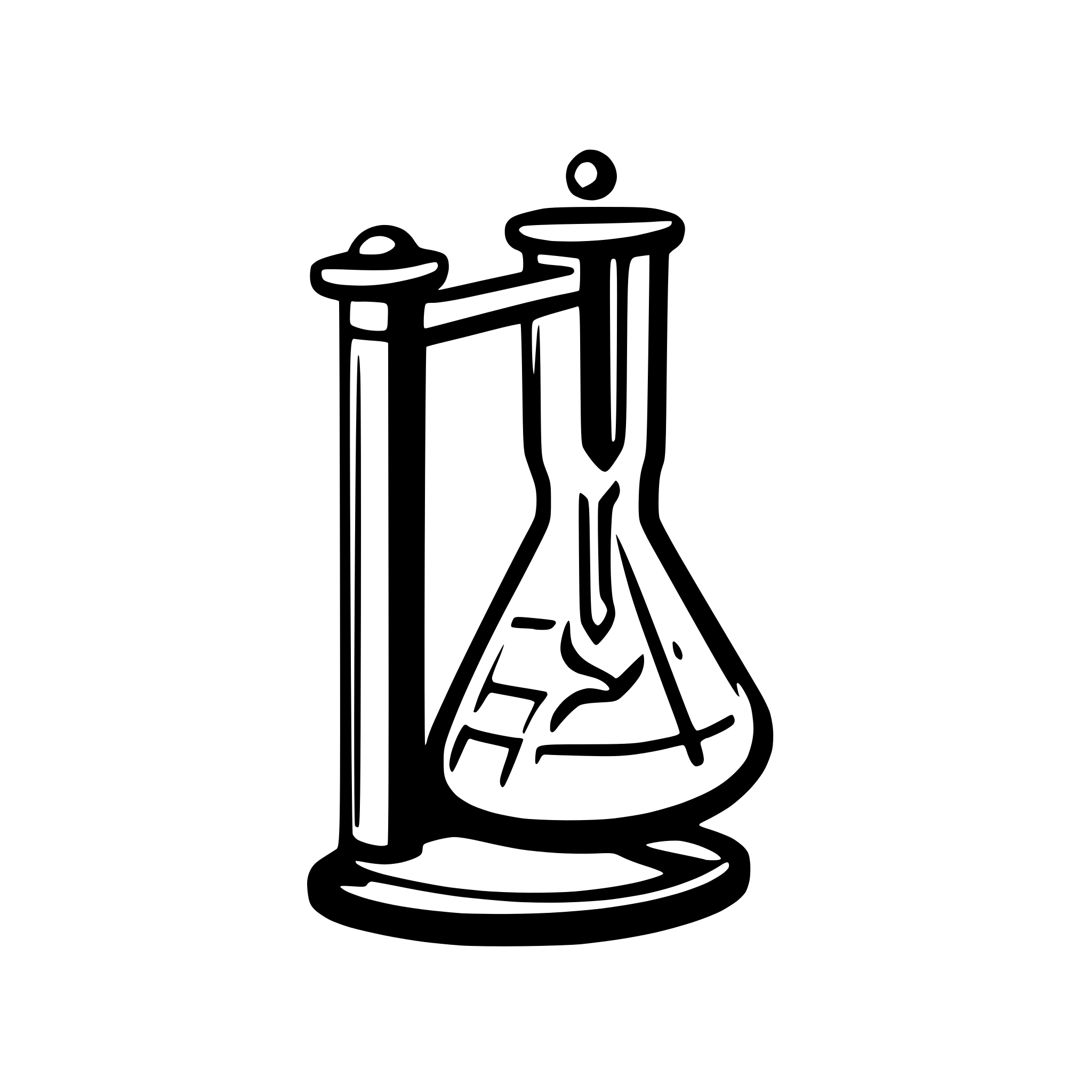 AI-generated SVG of a hour glass with two chemistry tubes logo abstract