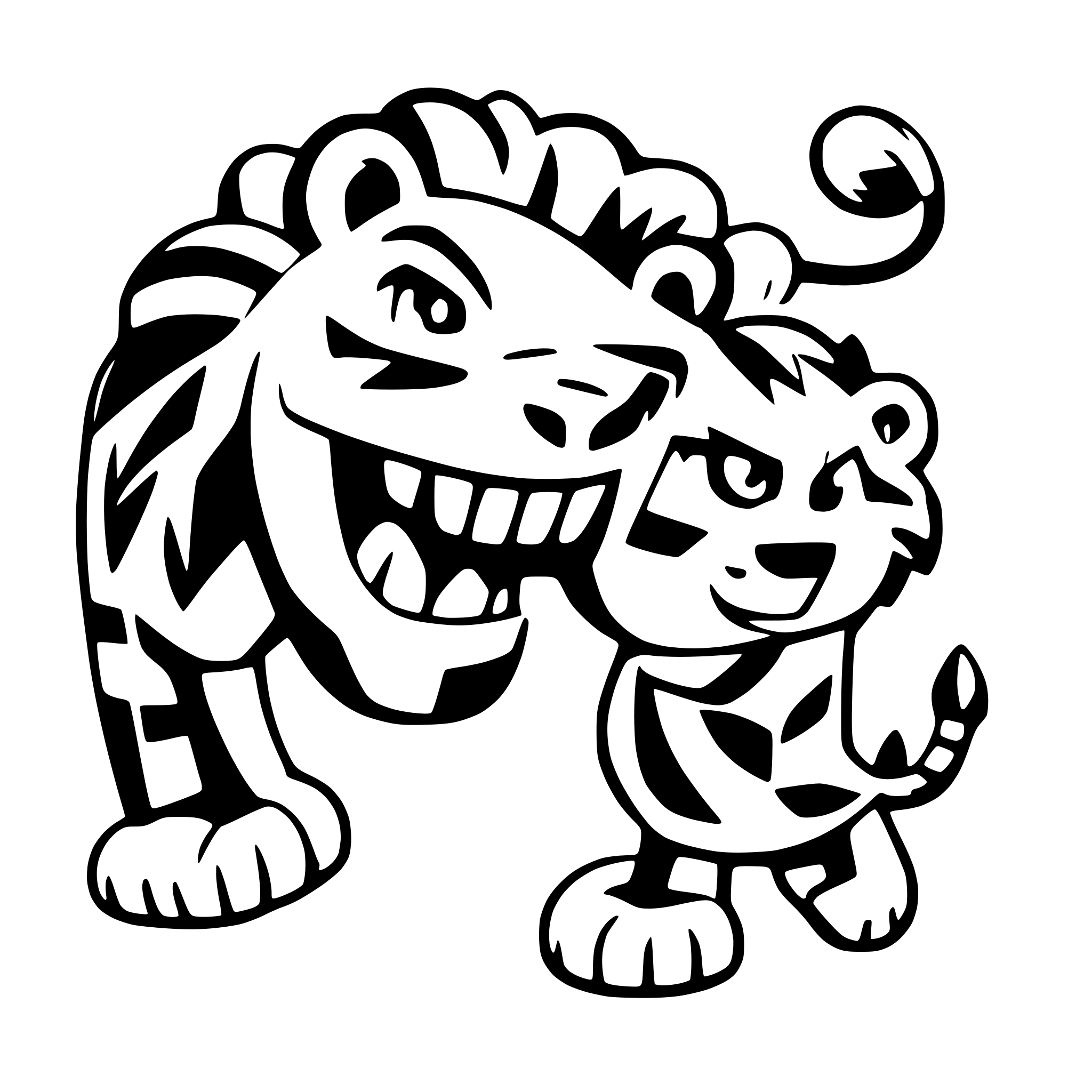 AI-generated SVG of a lion, fight, tiger