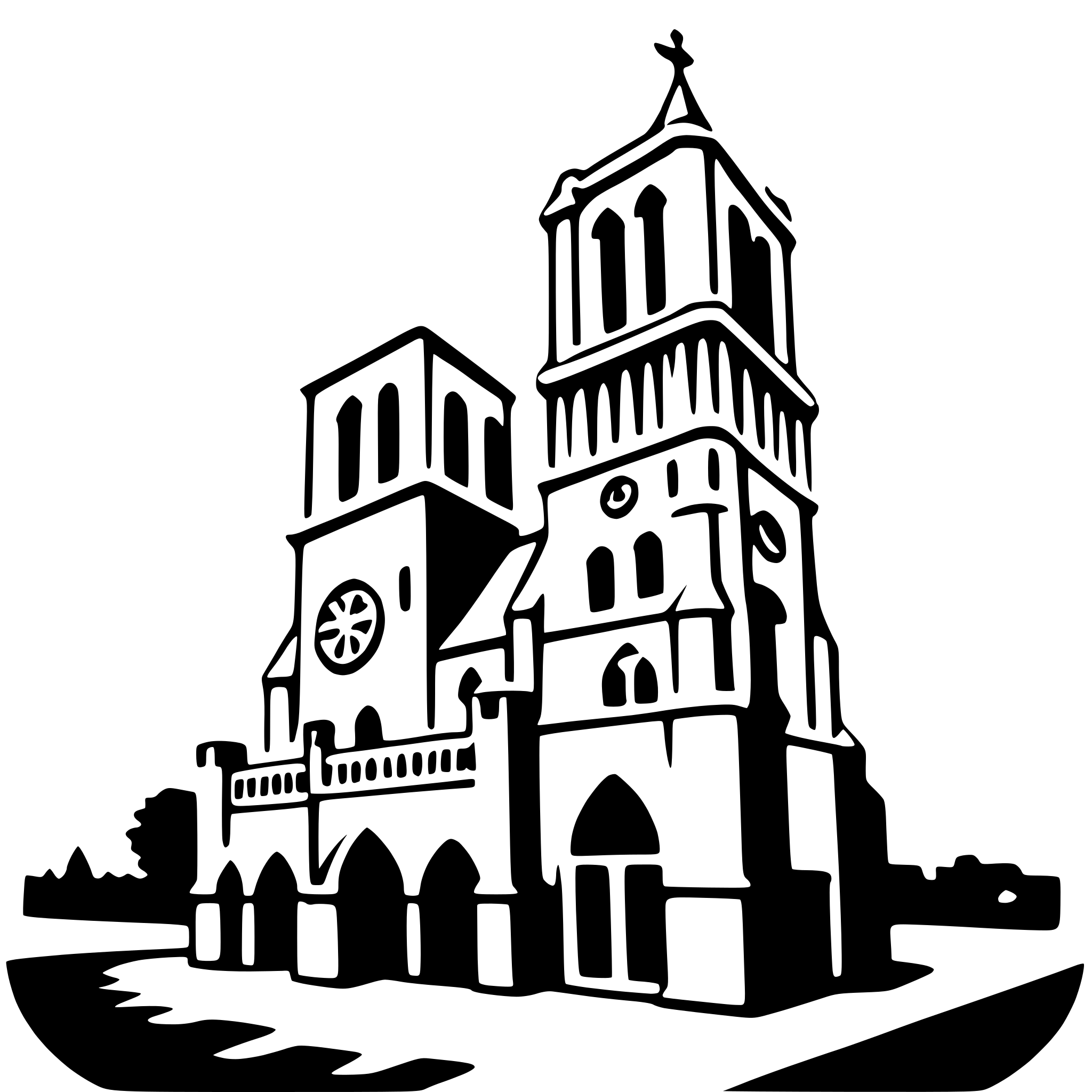 AI-generated SVG of 'notre dame cathedral'