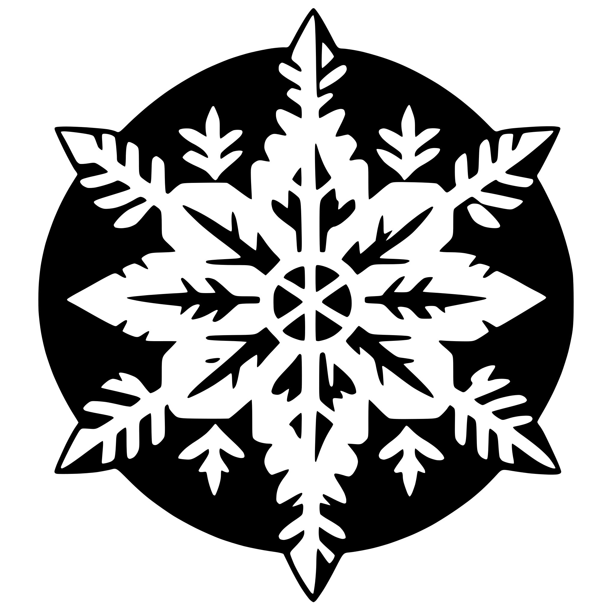 AI-generated SVG of 'snowflakes'