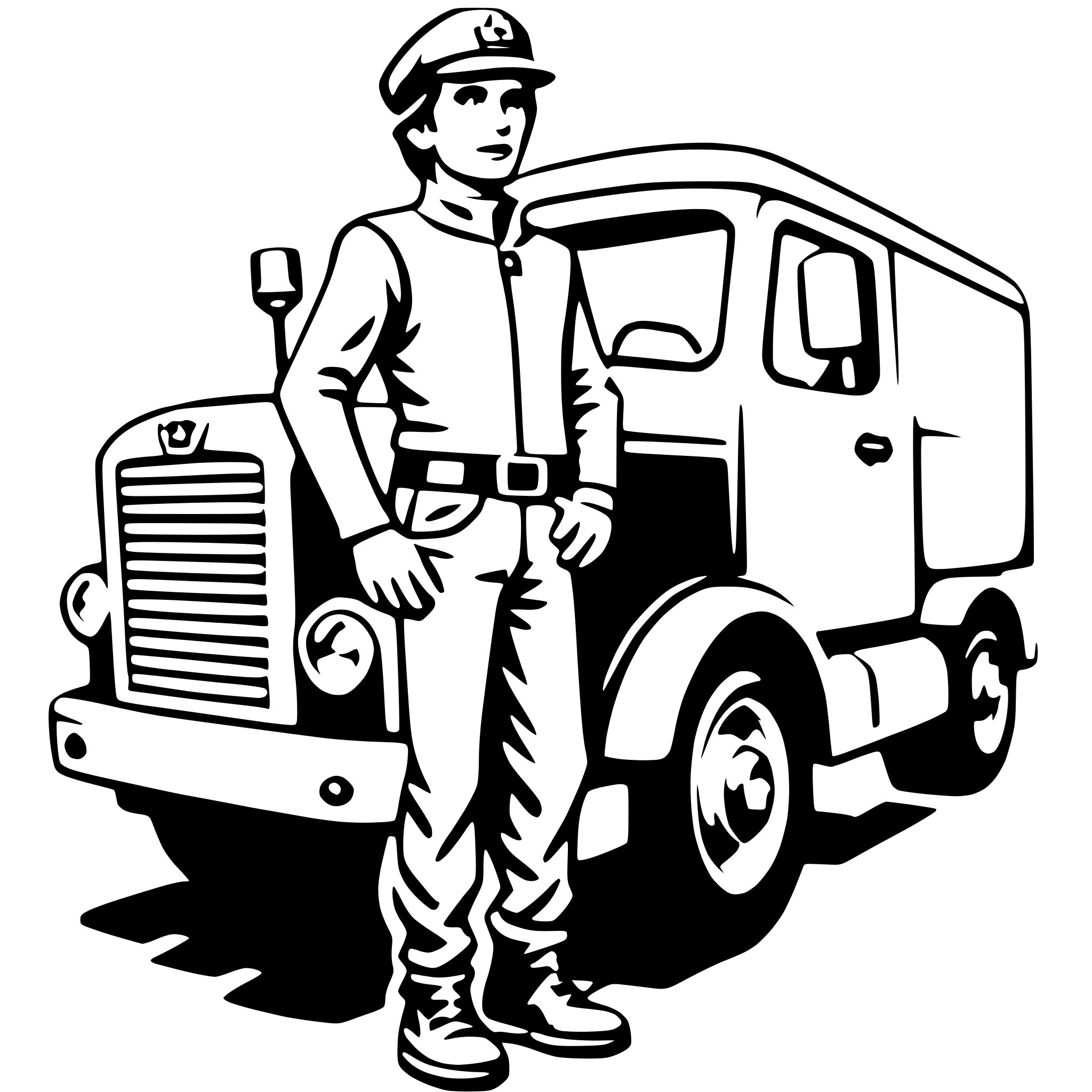 AI-generated SVG of 'truck driver'