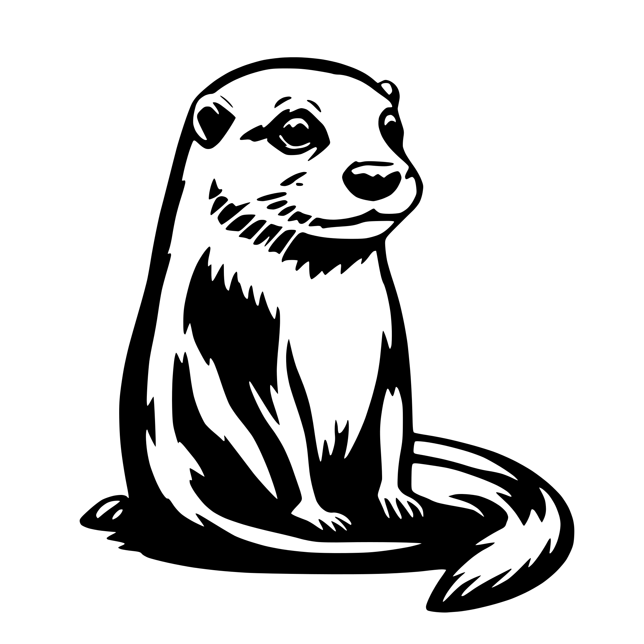 AI-generated SVG of a otter