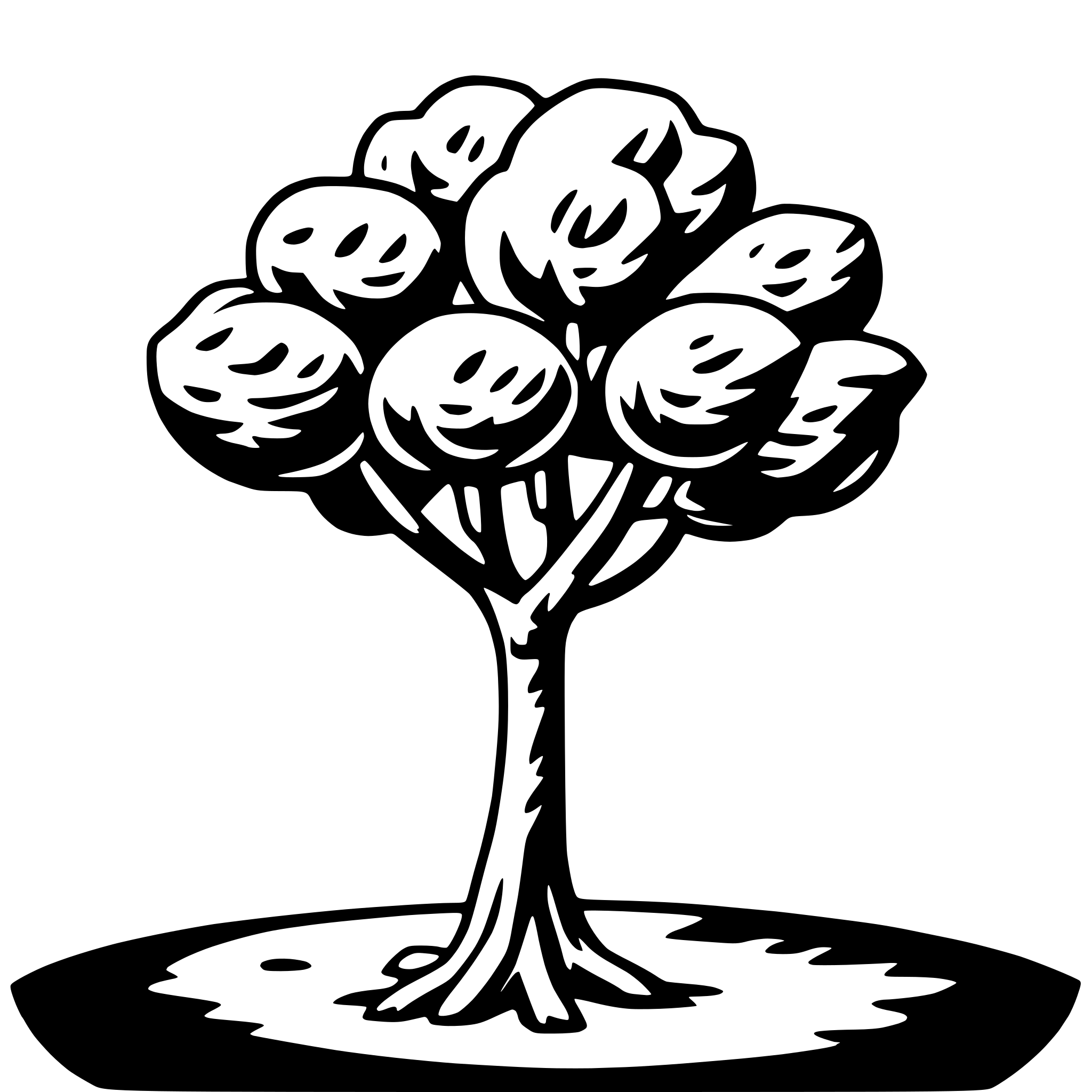 AI-generated SVG of 'olive tree'