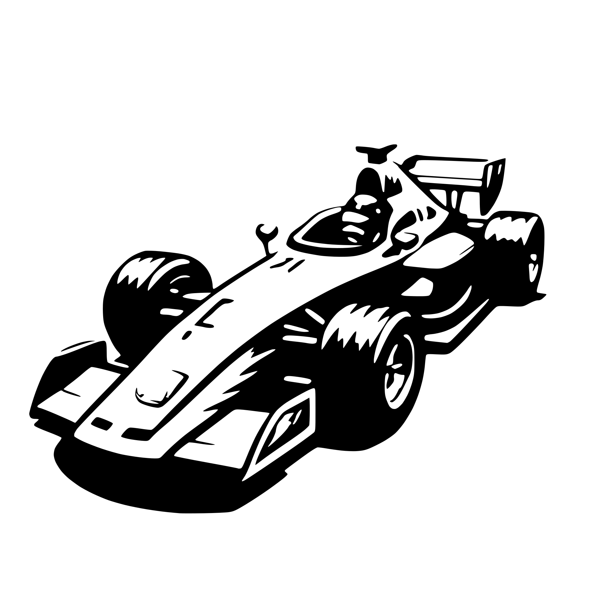 AI-generated SVG of 'speeding f1 car'
