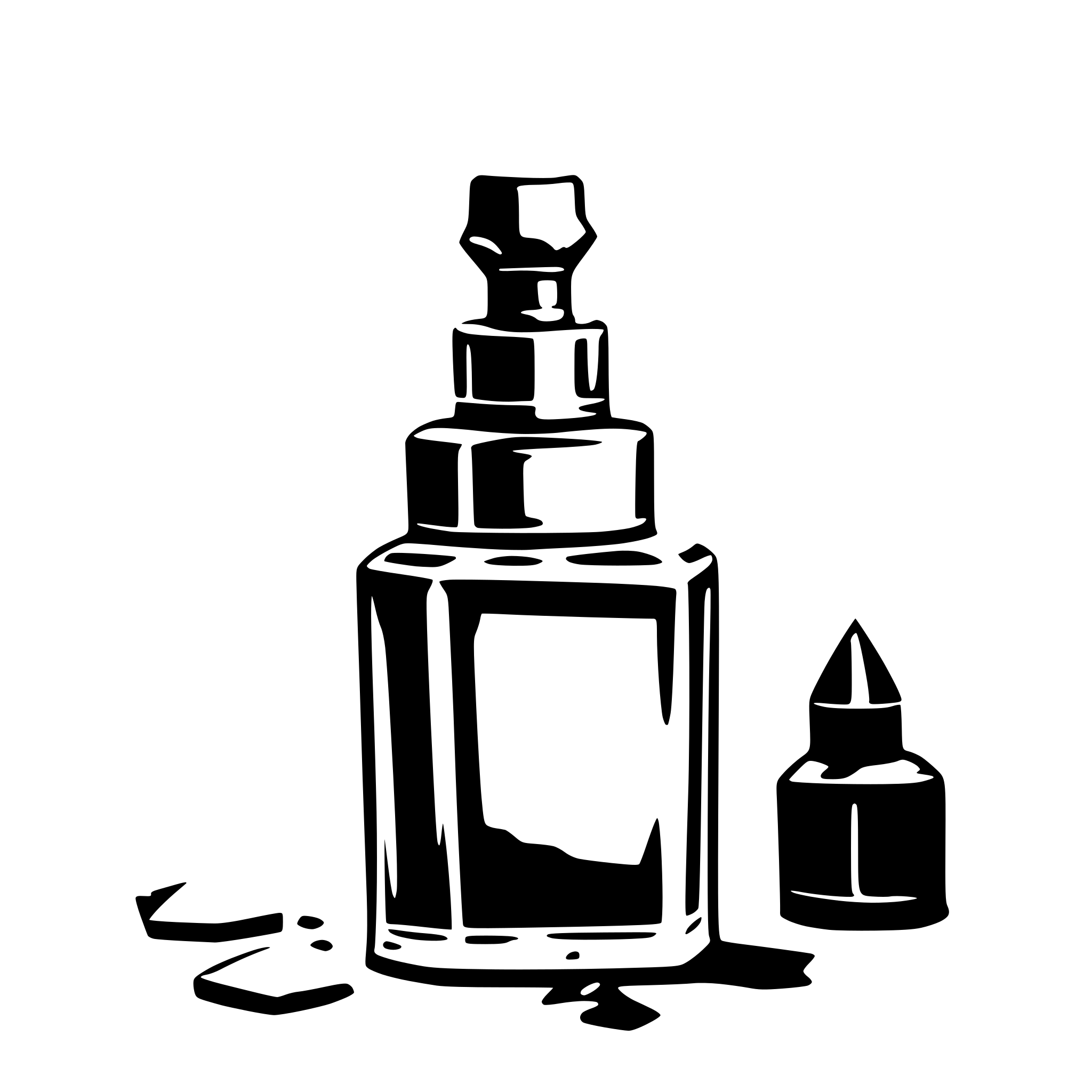 AI-generated SVG of a A broken perfume bottle