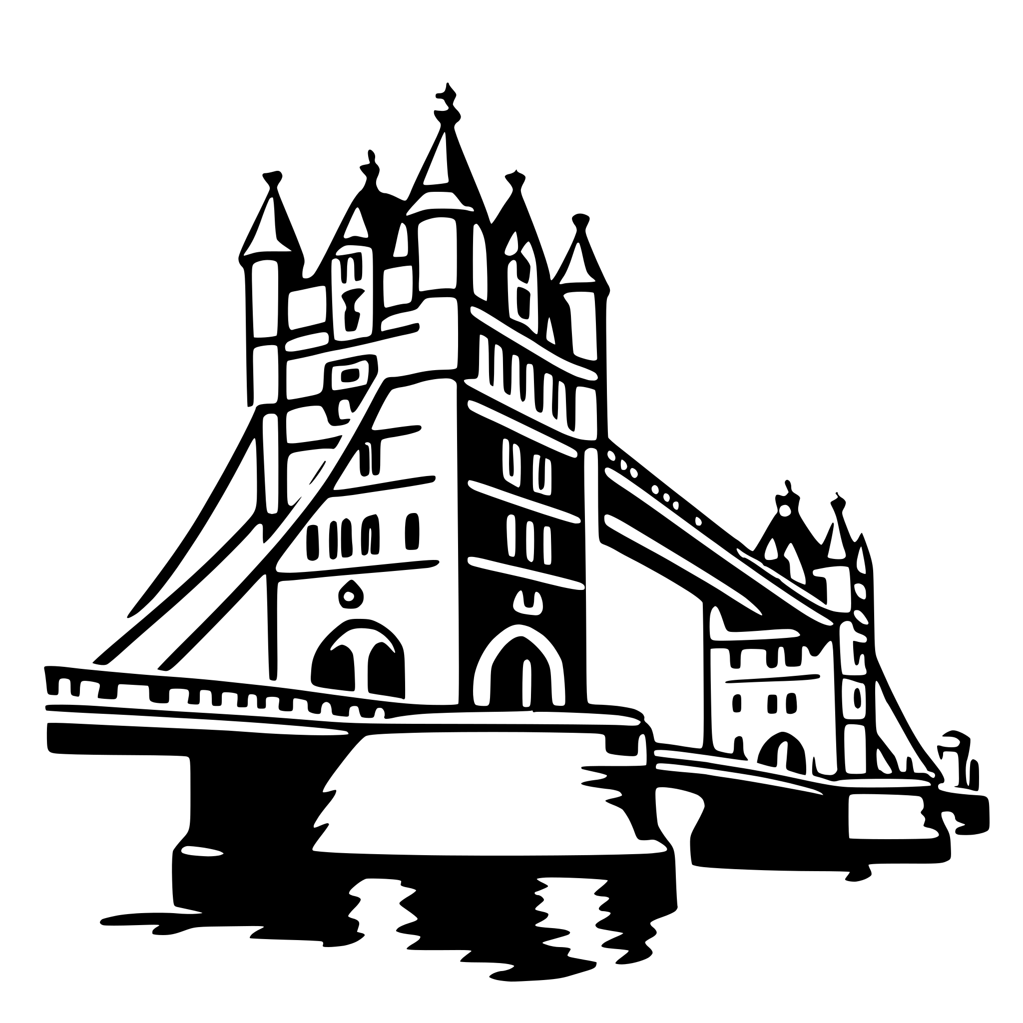 AI-generated SVG of 'tower bridge'