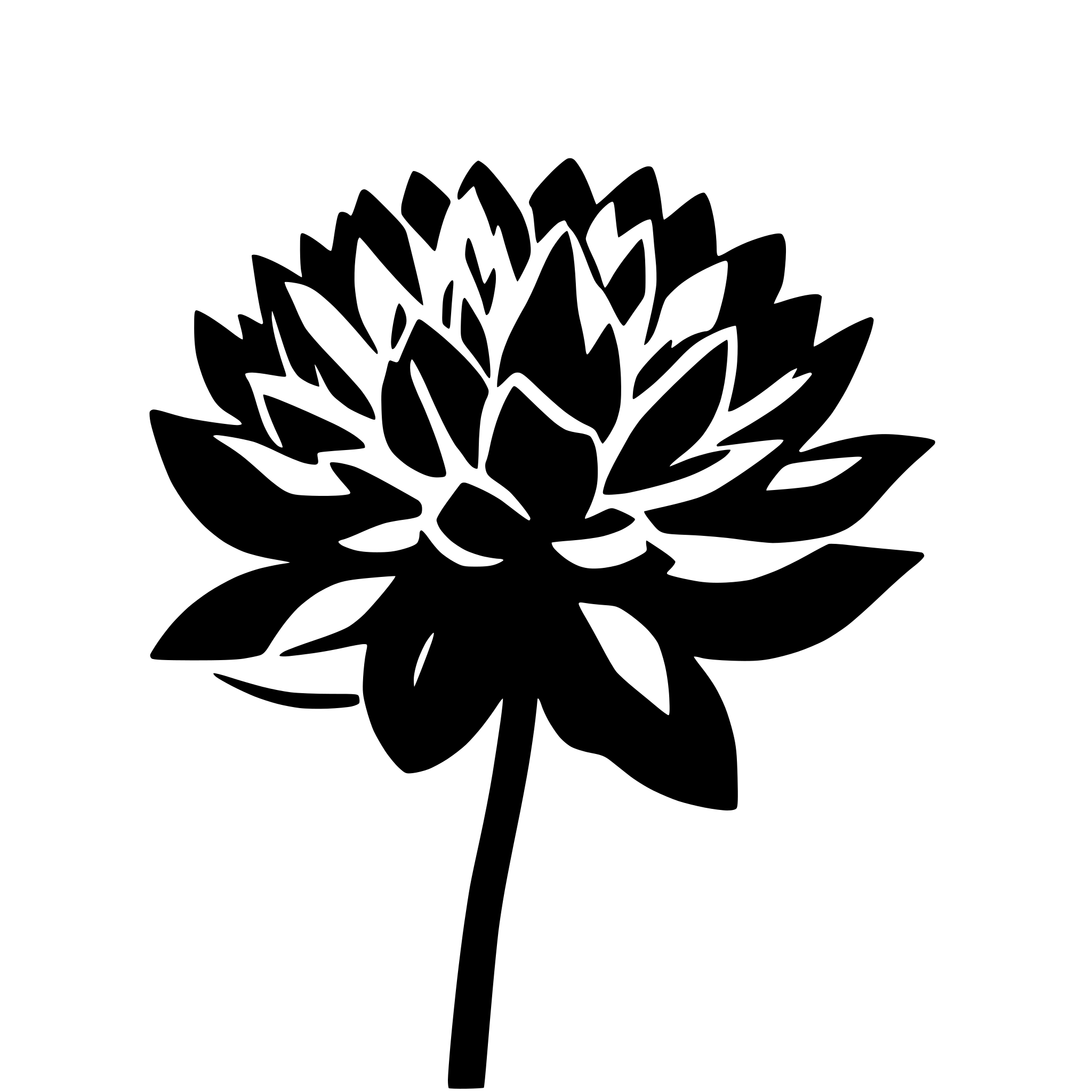 AI-generated SVG of a Dahlia flower