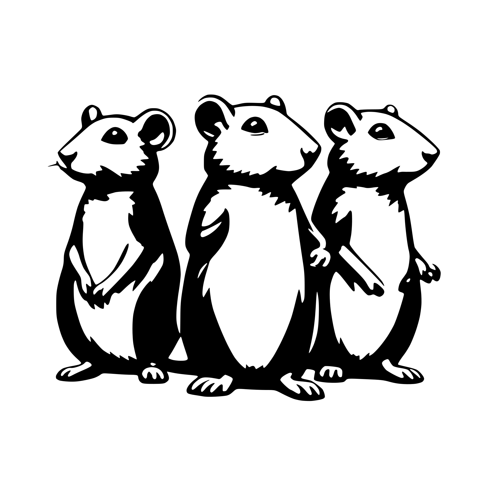 AI-generated SVG of a three blind mice