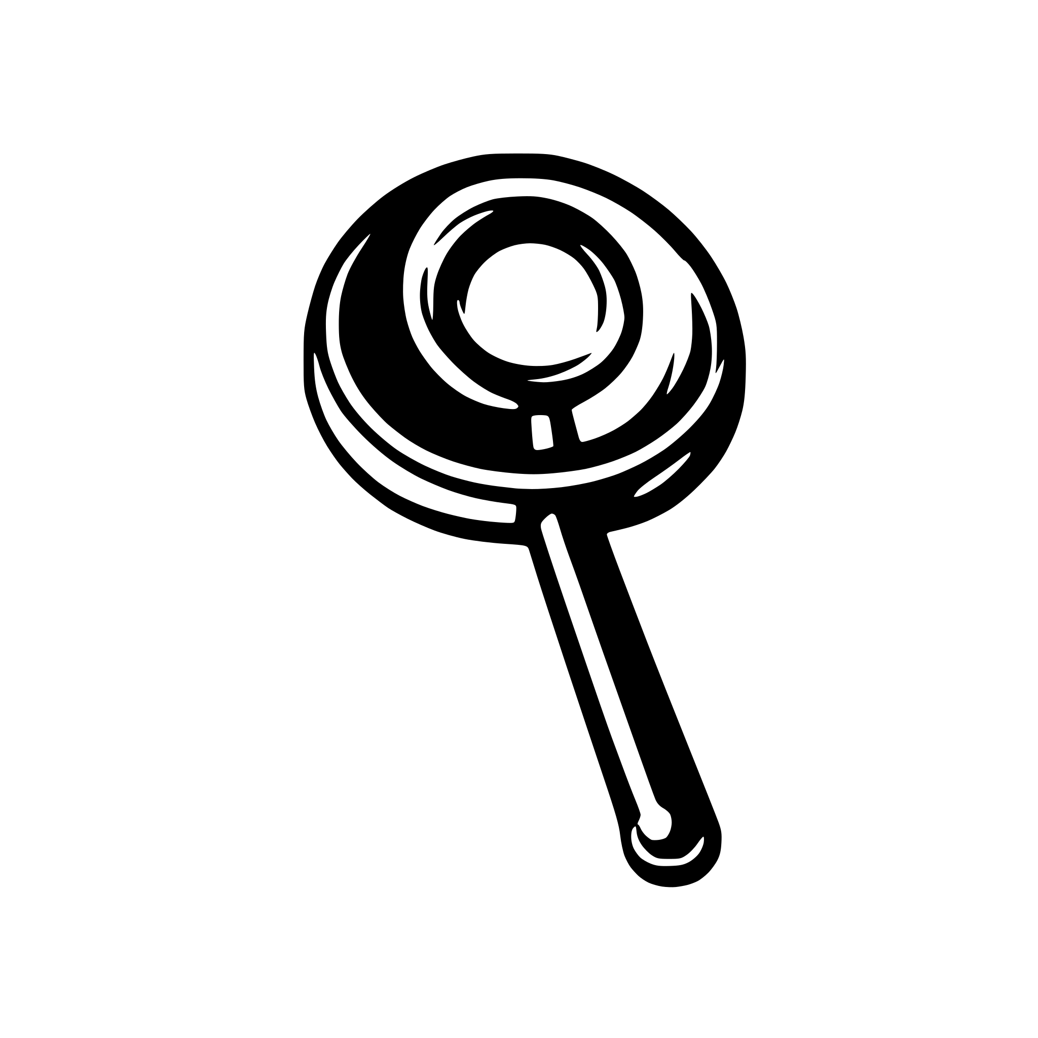 AI-generated SVG of a tilted magnifying glass, website logo