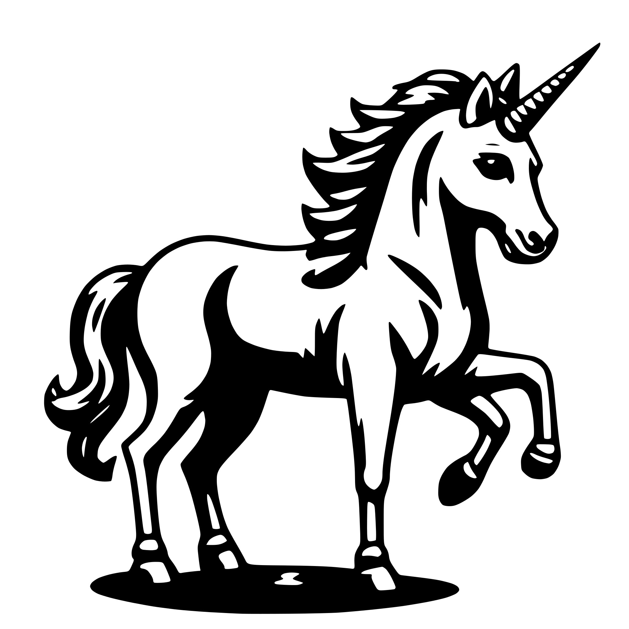 AI-generated SVG of a unicorn