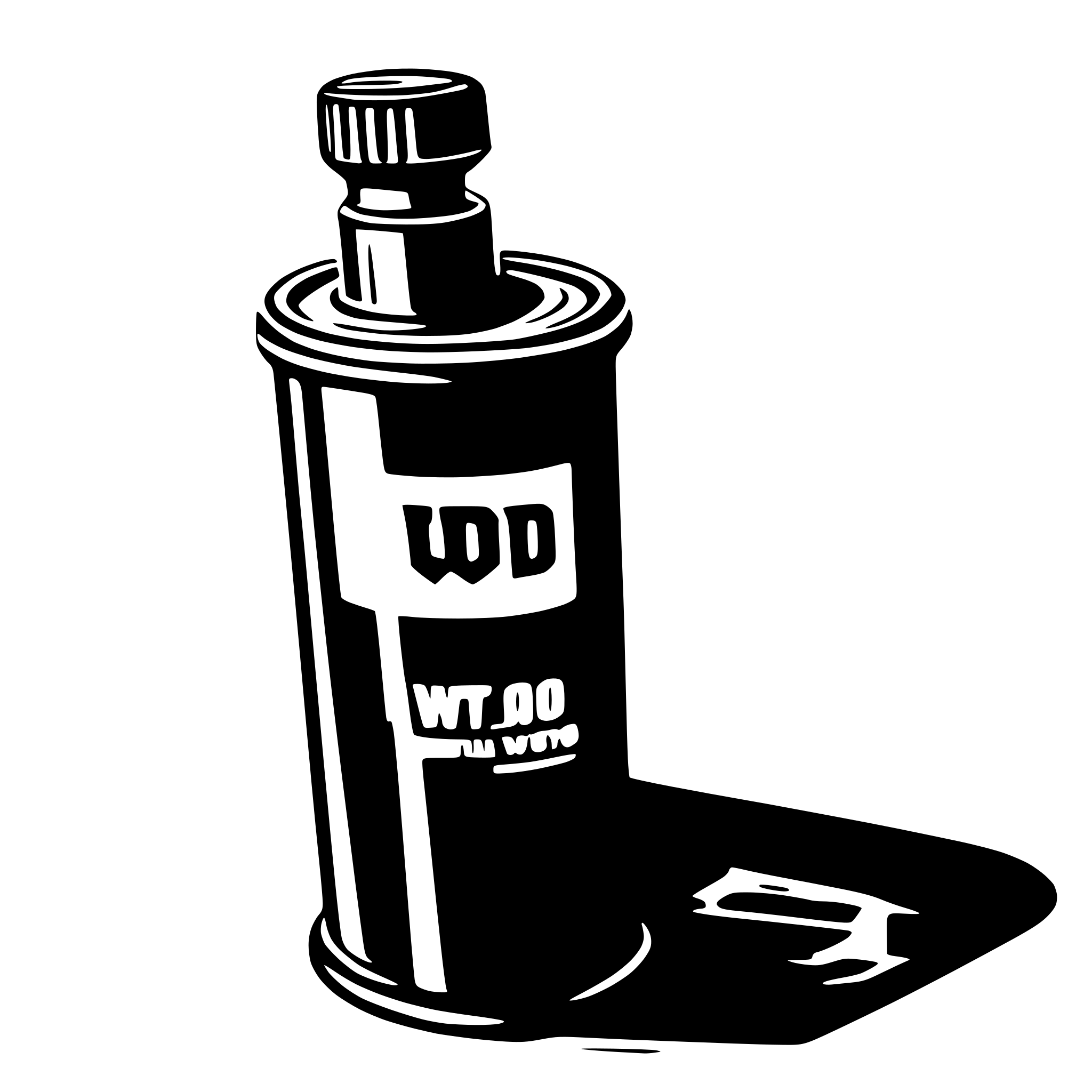 AI-generated SVG of a WD 40 oil
