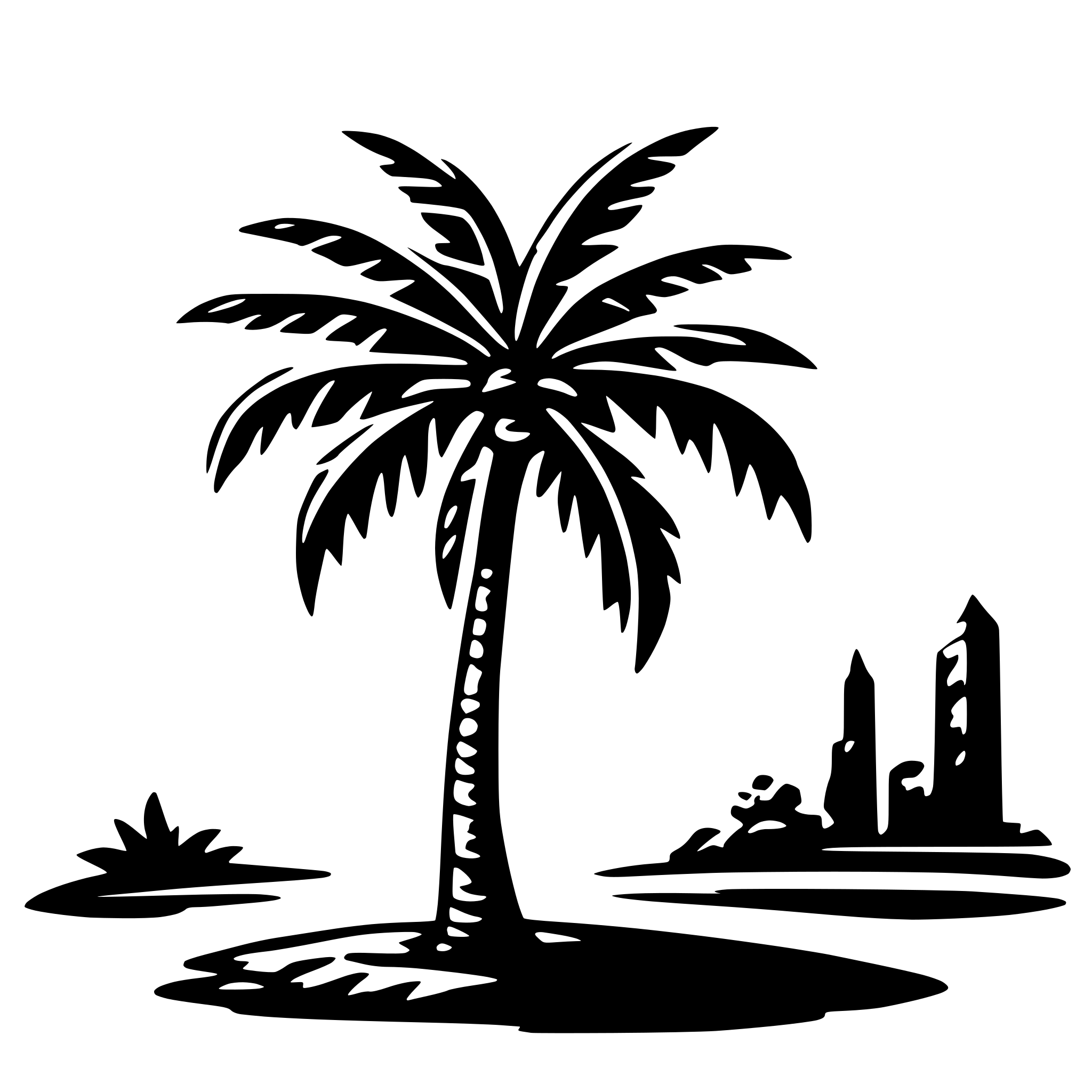 AI-generated SVG of a palm tree