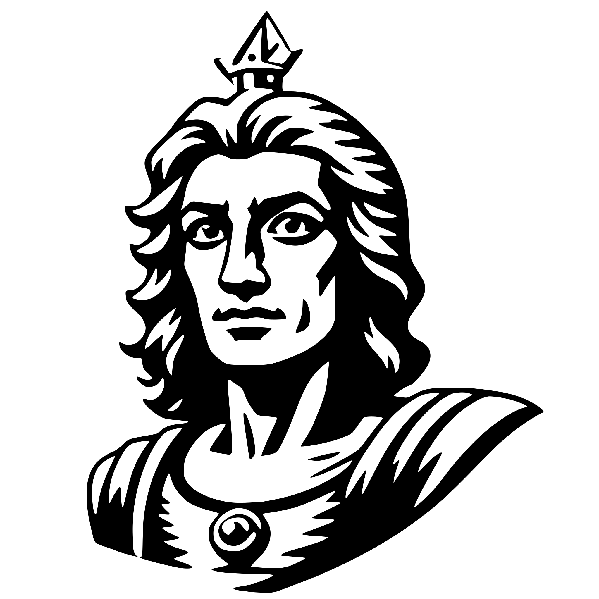 AI-generated SVG of a poseidon