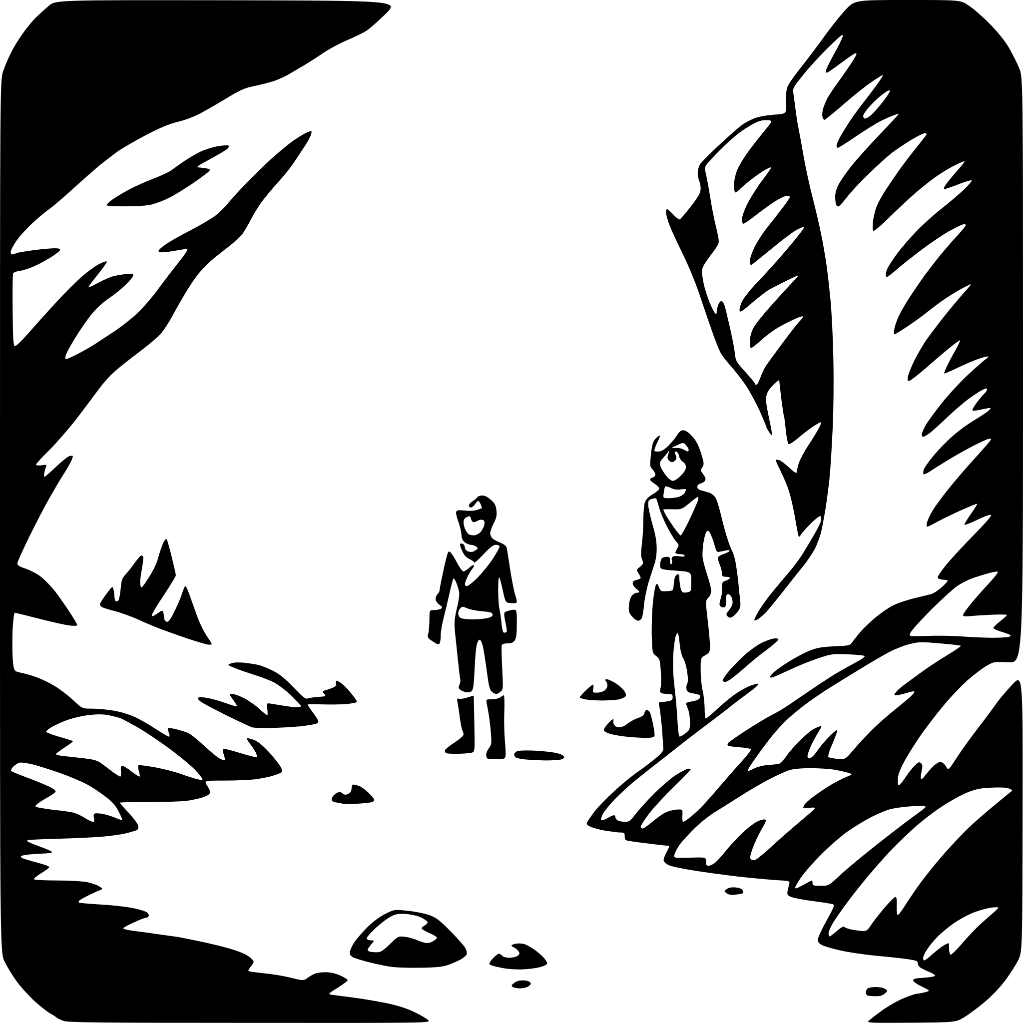 AI-generated SVG of a exploring ice caves