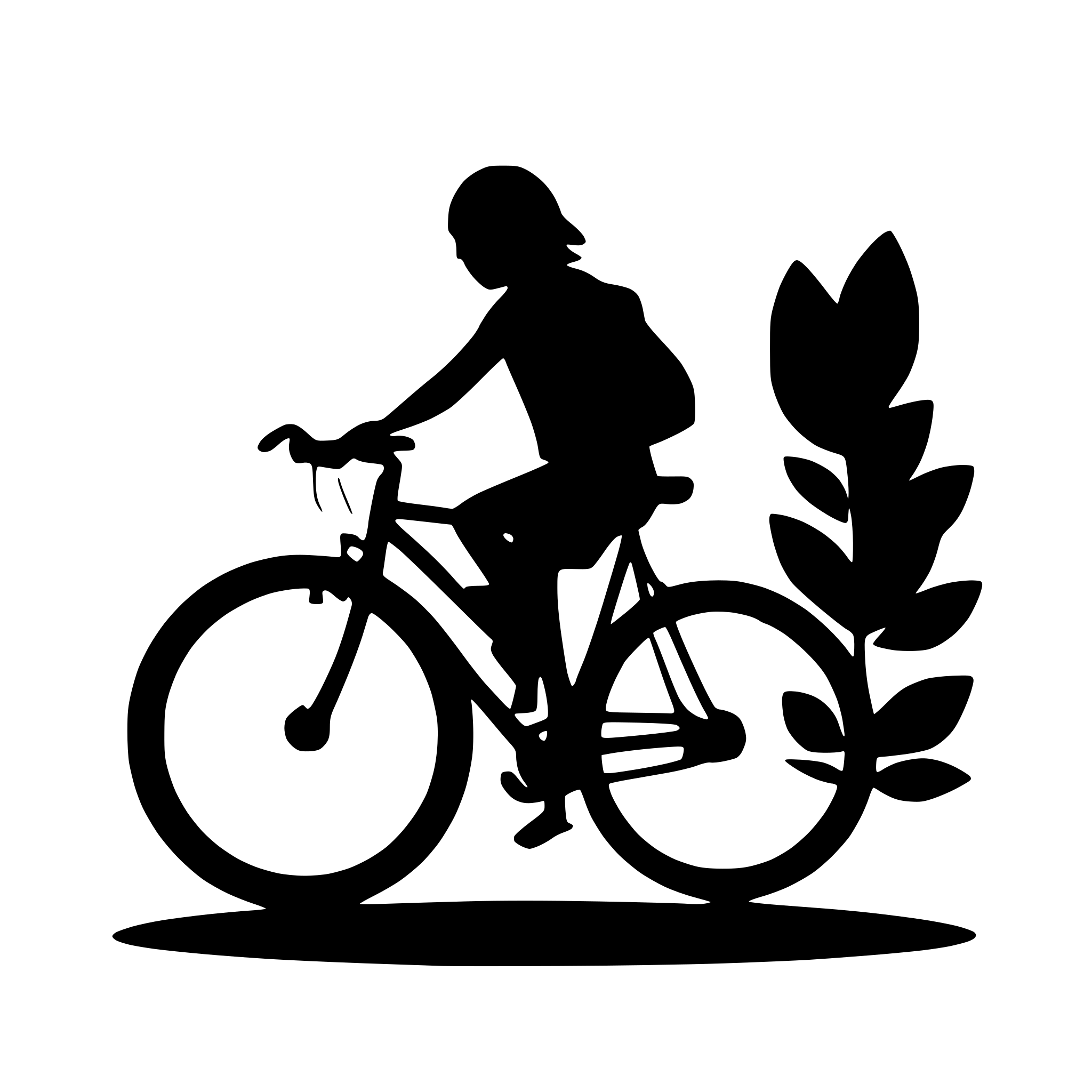 AI-generated SVG of a a cycle silhouette vector with a white background