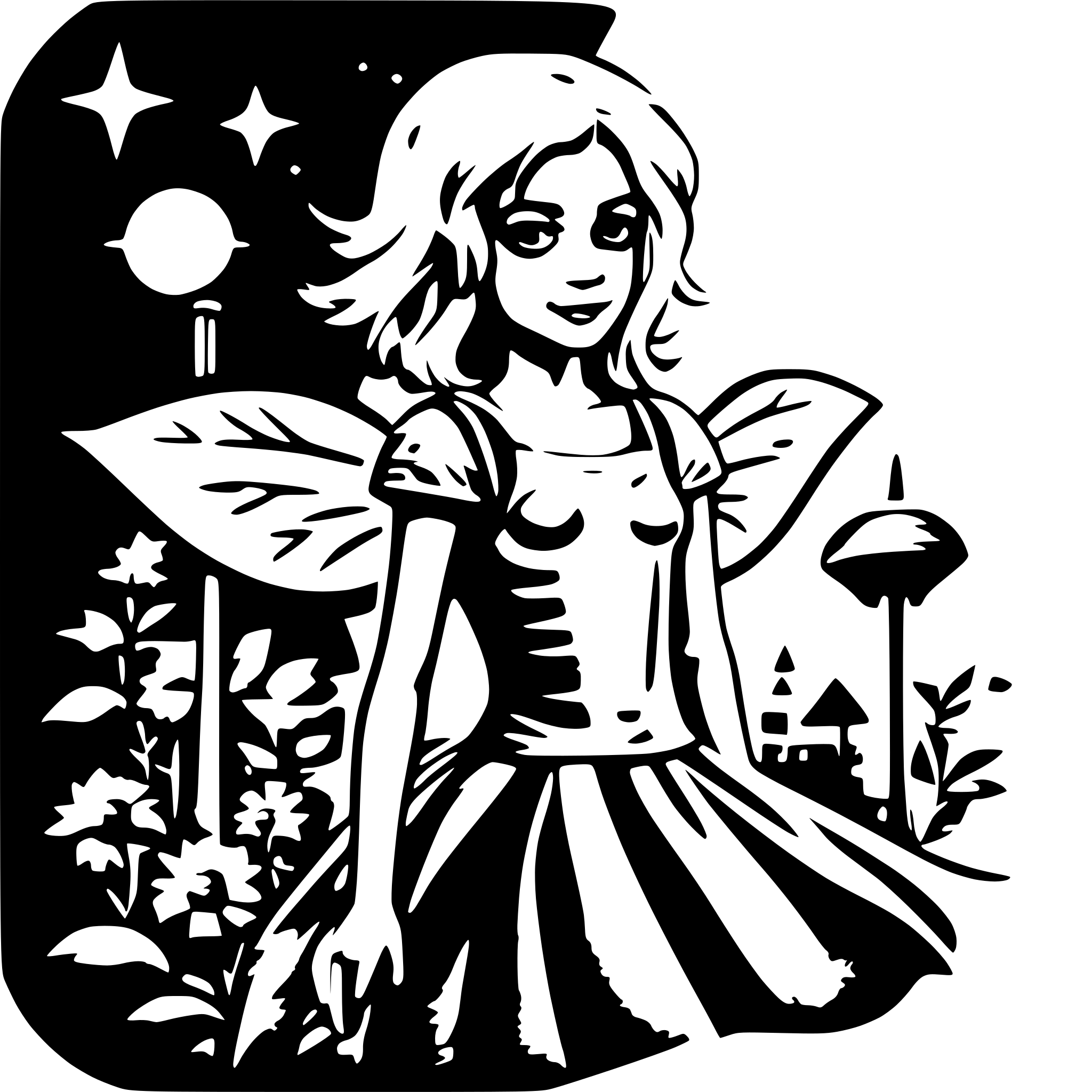 AI-generated SVG of 'solarpunk fairy'