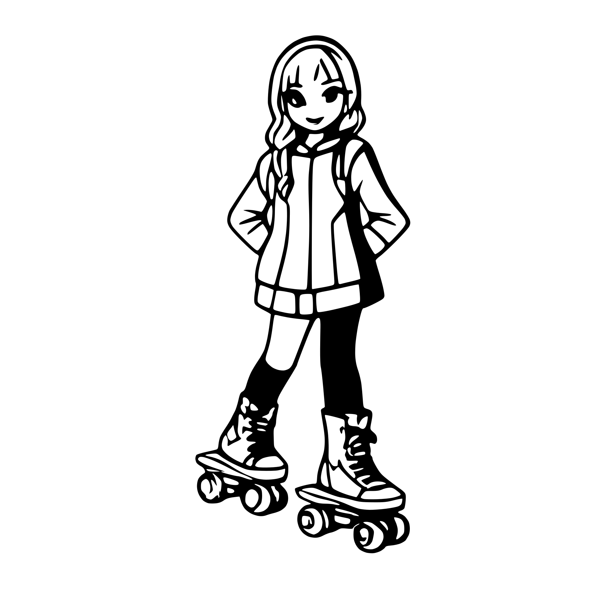 AI-generated SVG of a roller skates