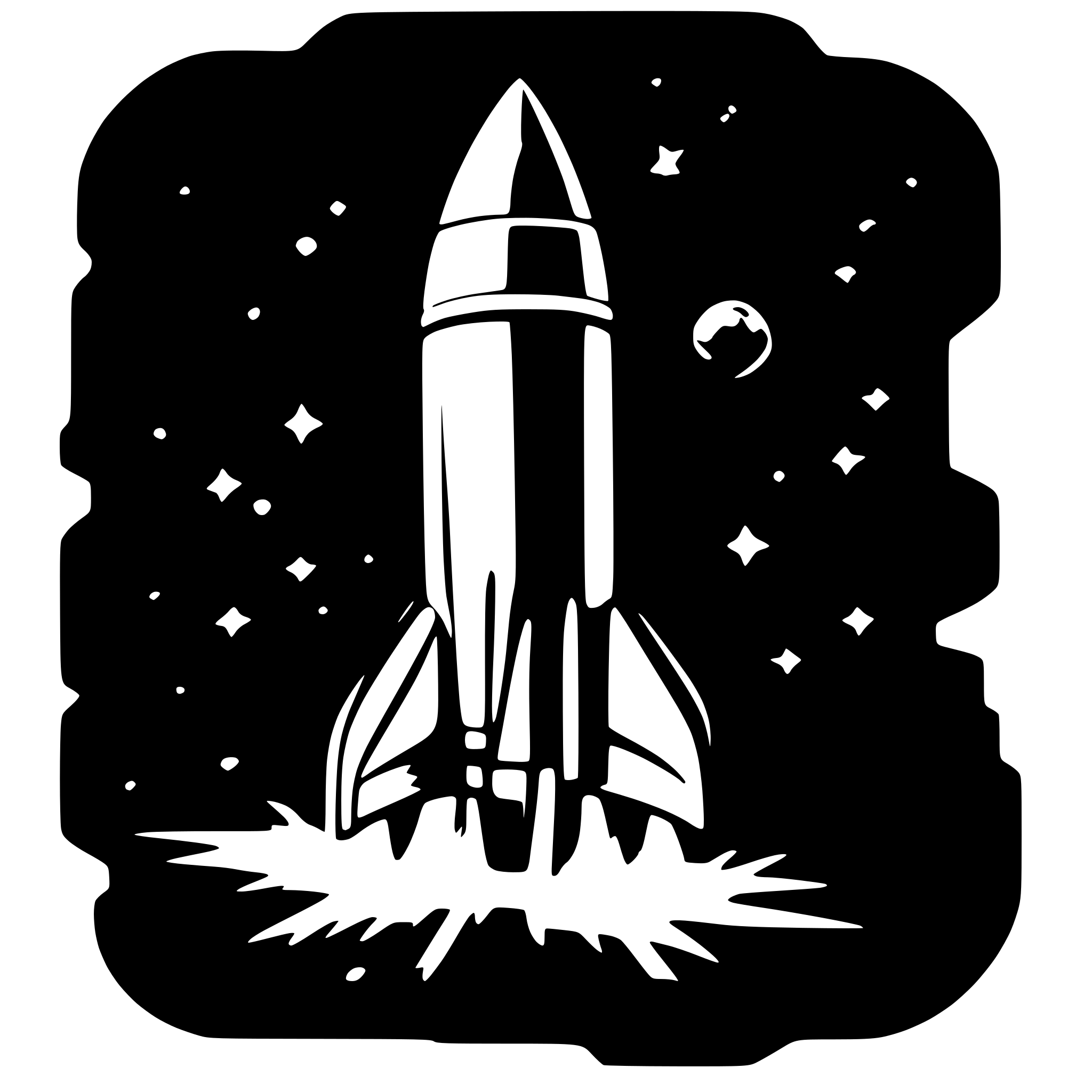 AI-generated SVG of a rocket