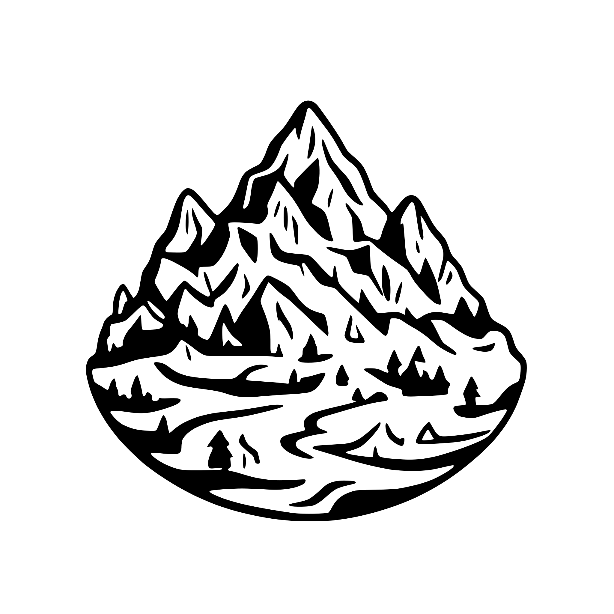 AI-generated SVG of 'A mountain'