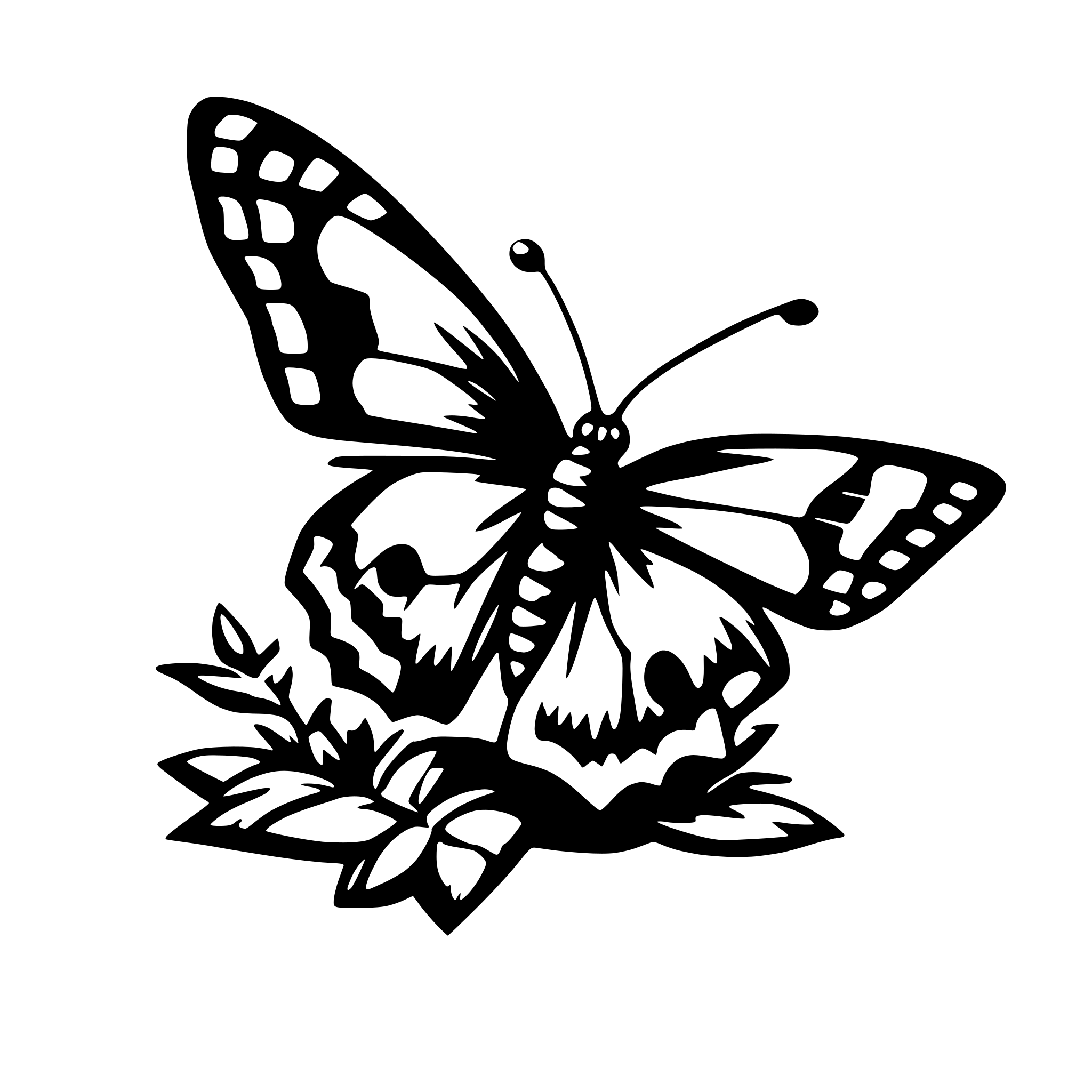 AI-generated SVG of a butterfly