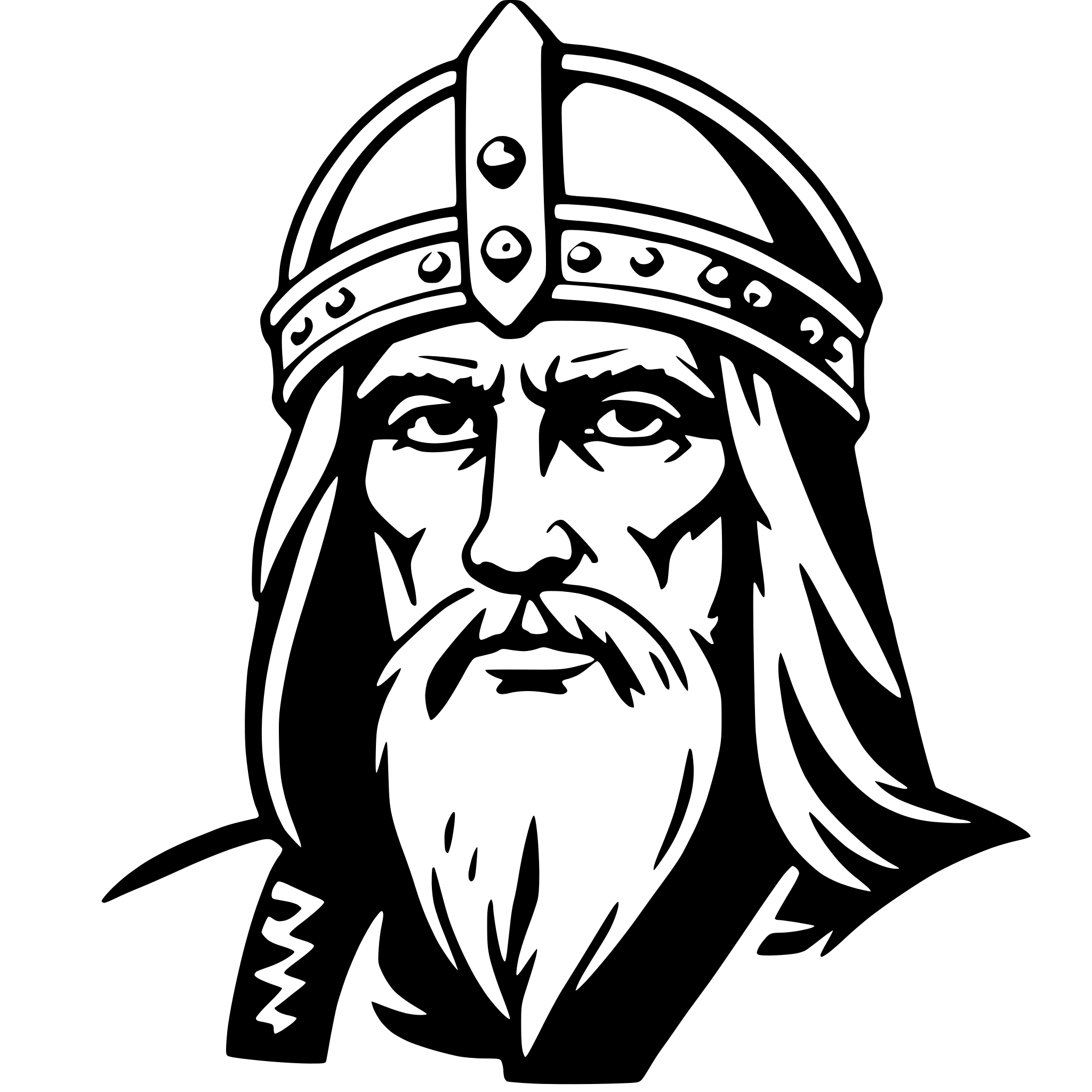 AI-generated SVG of a odin