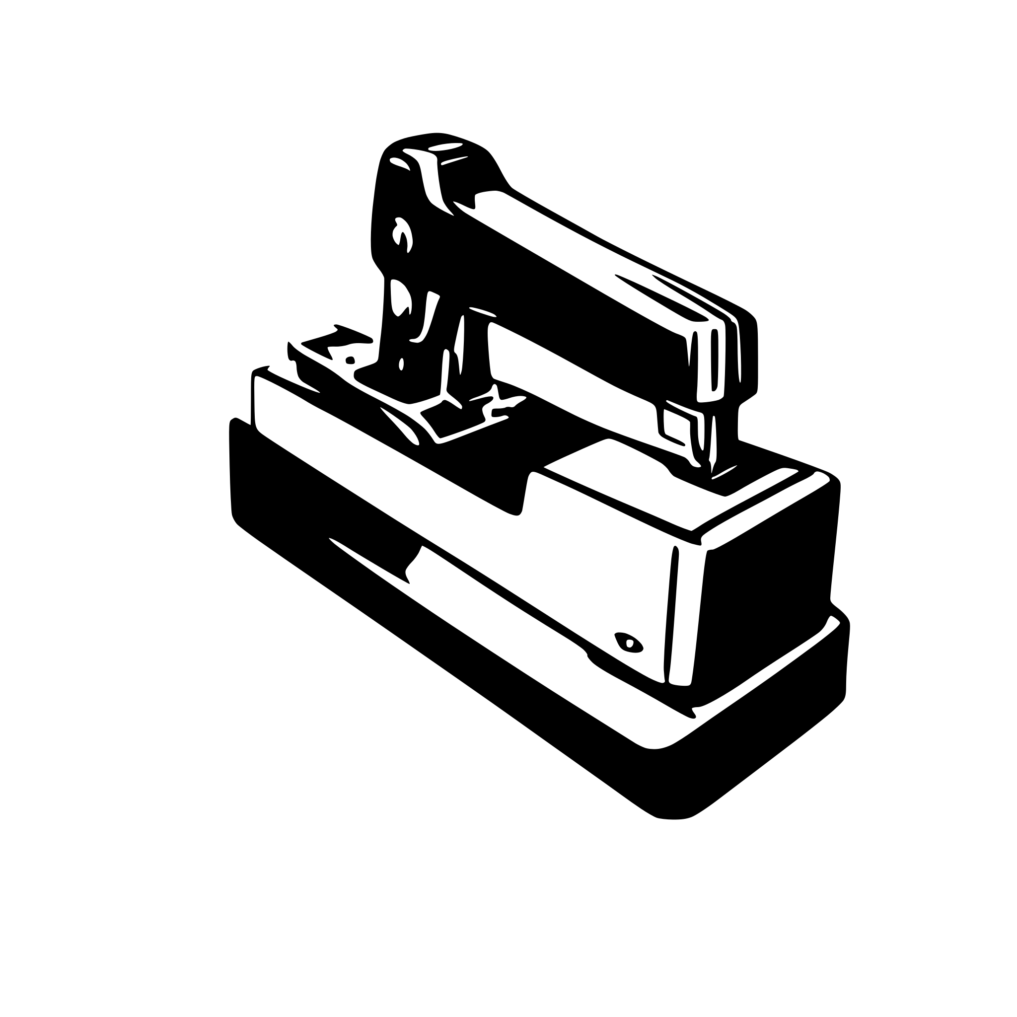 AI-generated SVG of 'silhouette of a stapler'