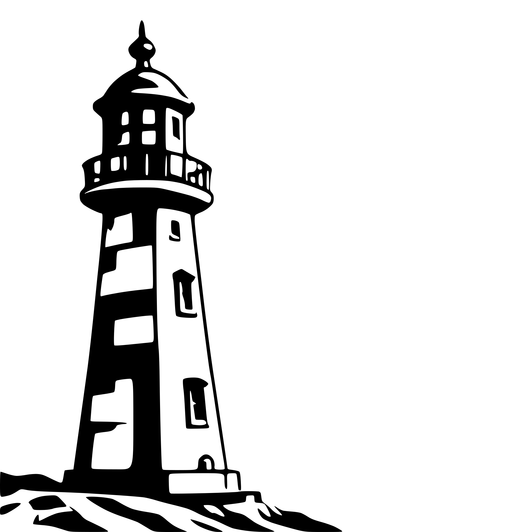 AI-generated SVG of a a lighthouse overlooking the ocean