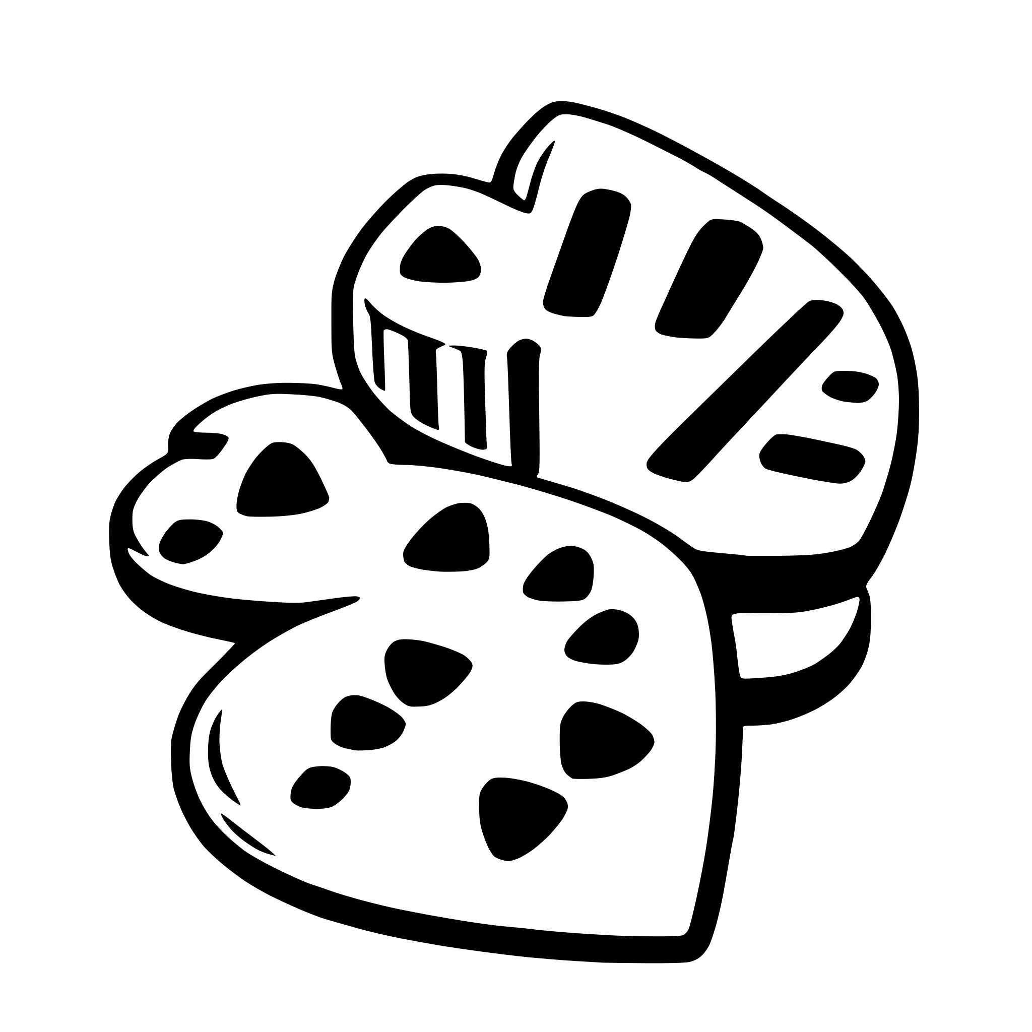 AI-generated SVG of a valentine candy hearts