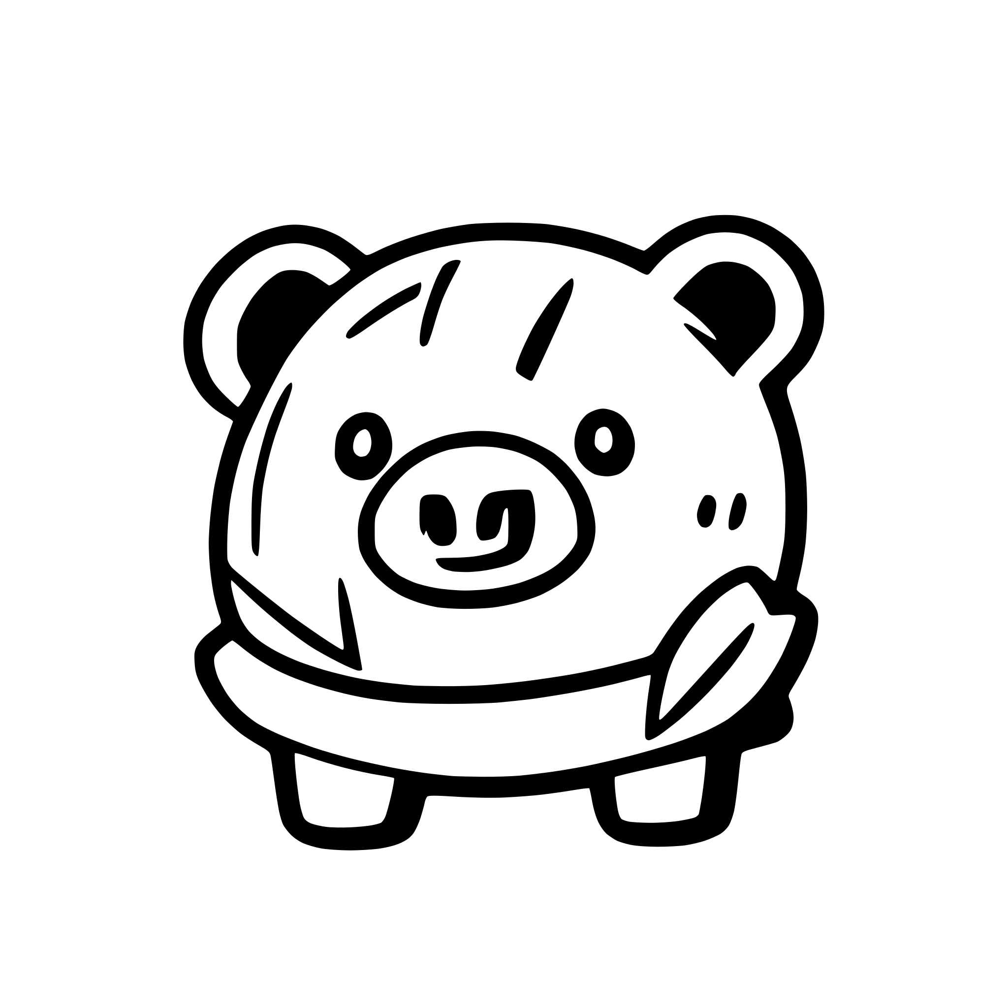 AI-generated SVG of 'cute vector piggybank'