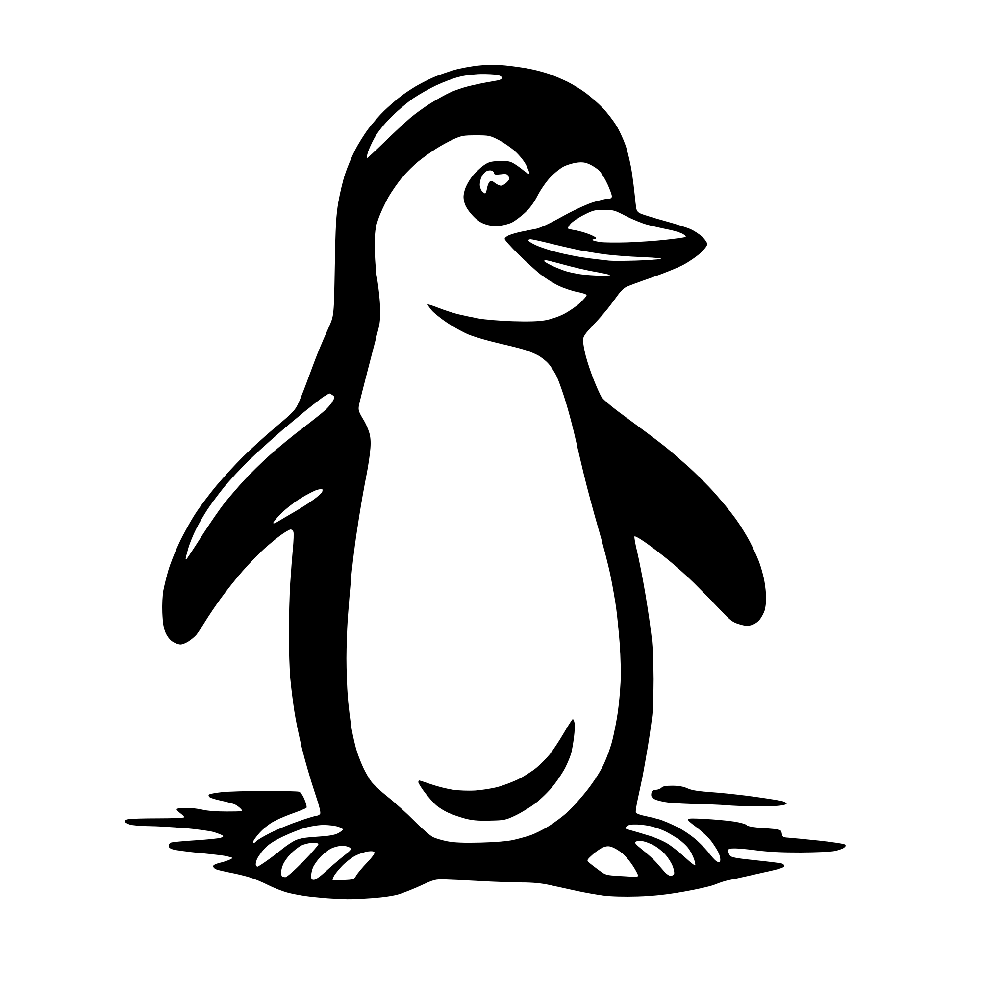 AI-generated SVG of 'happy penguin'