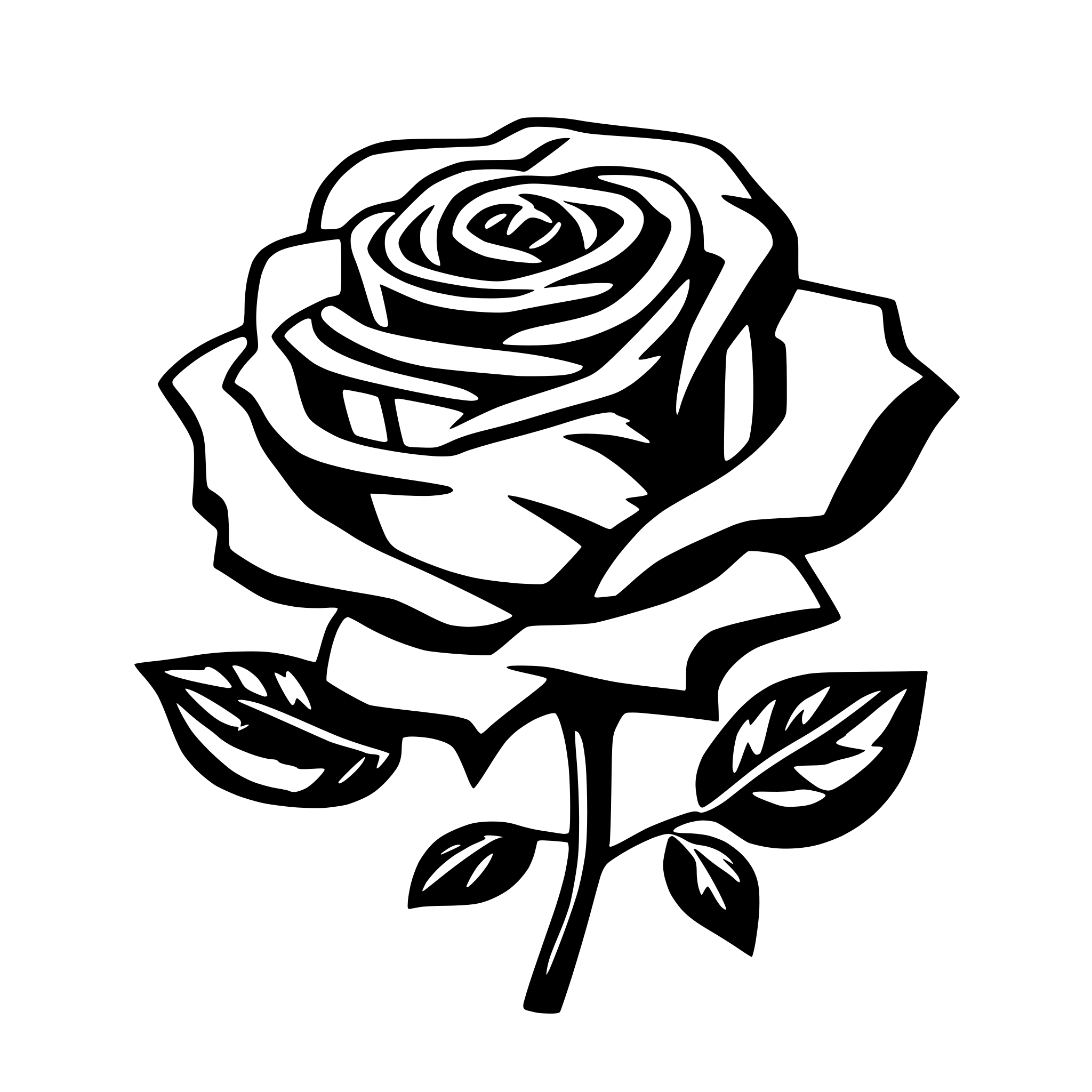AI-generated SVG of a rose