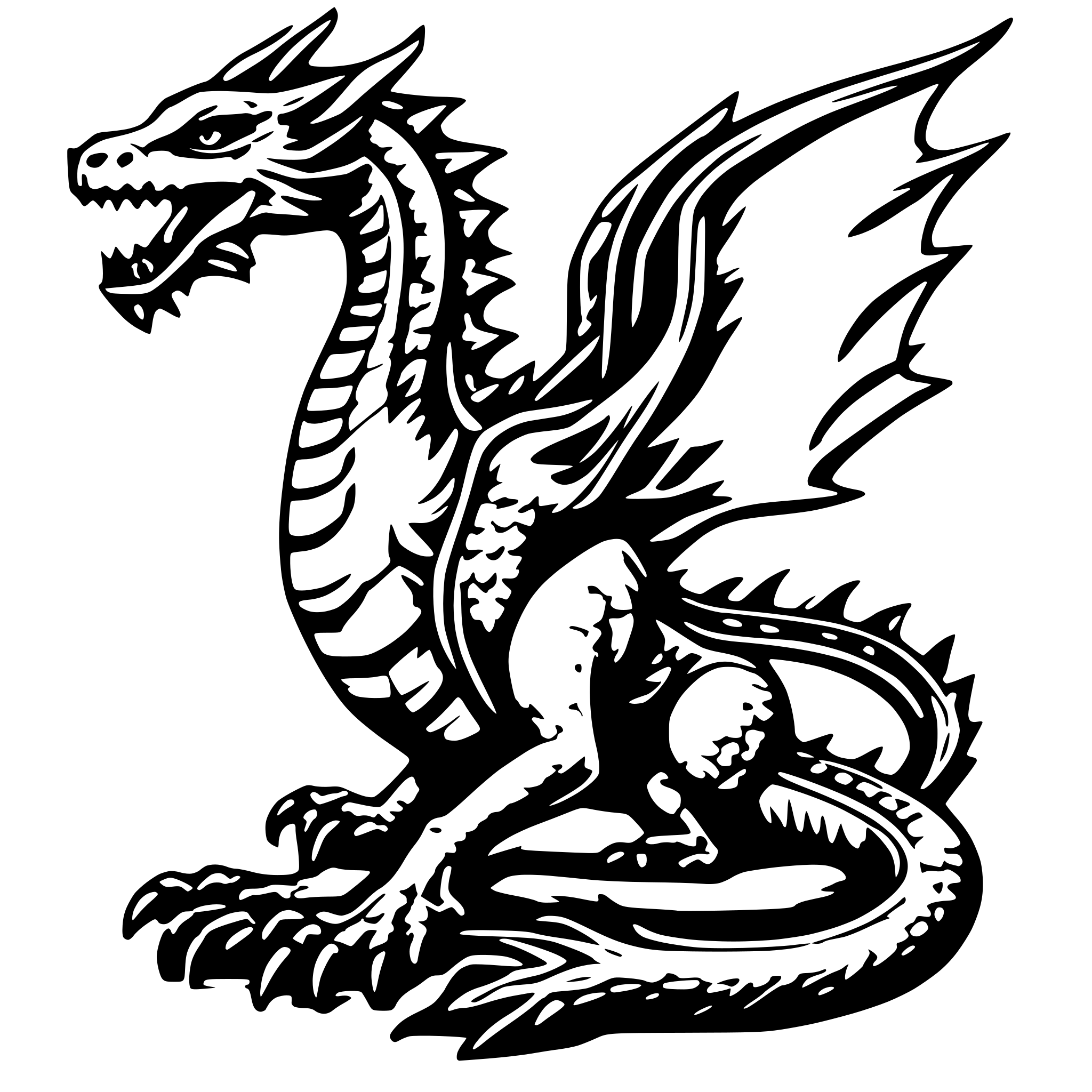 AI-generated SVG of a dragon