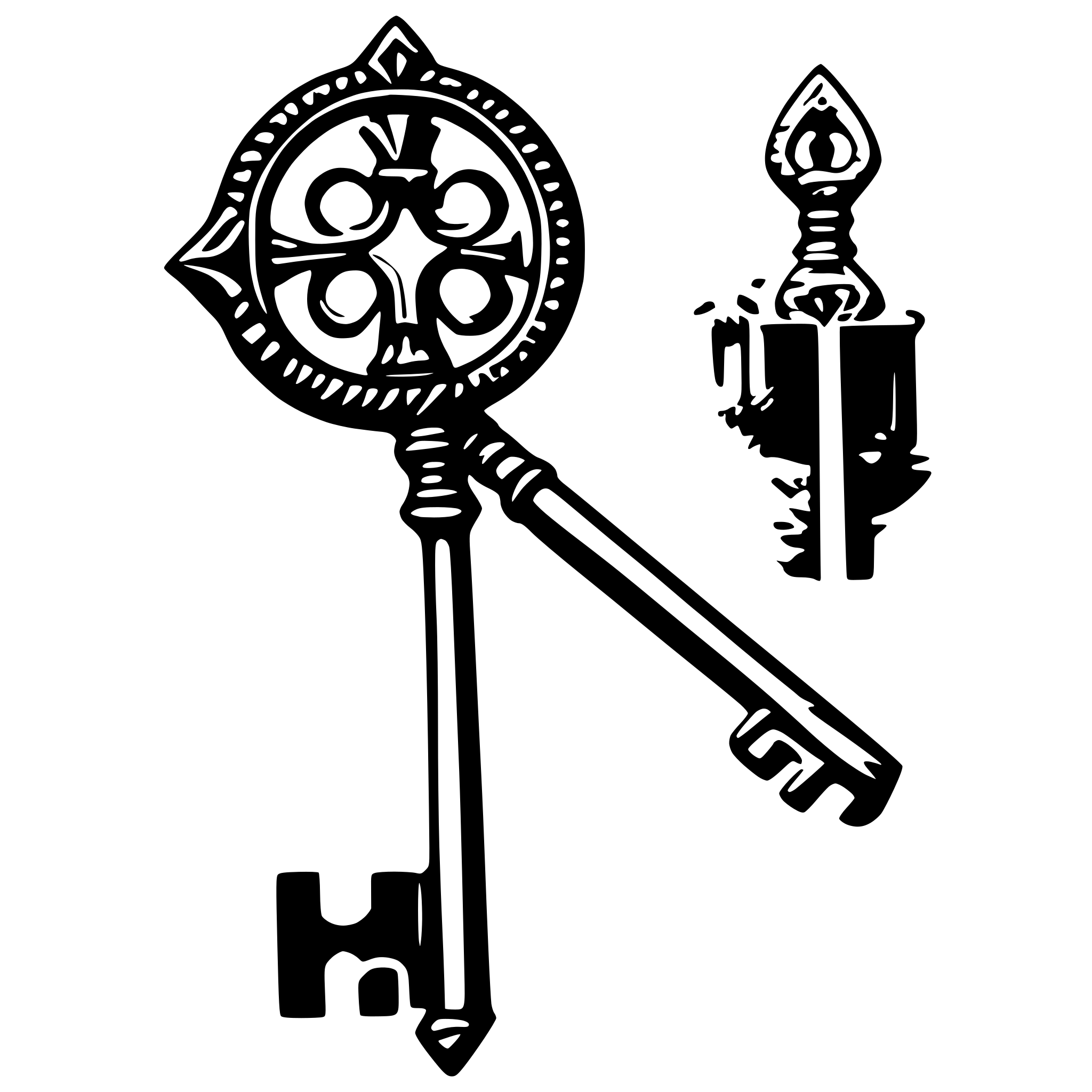 AI-generated SVG of 'vintage key'