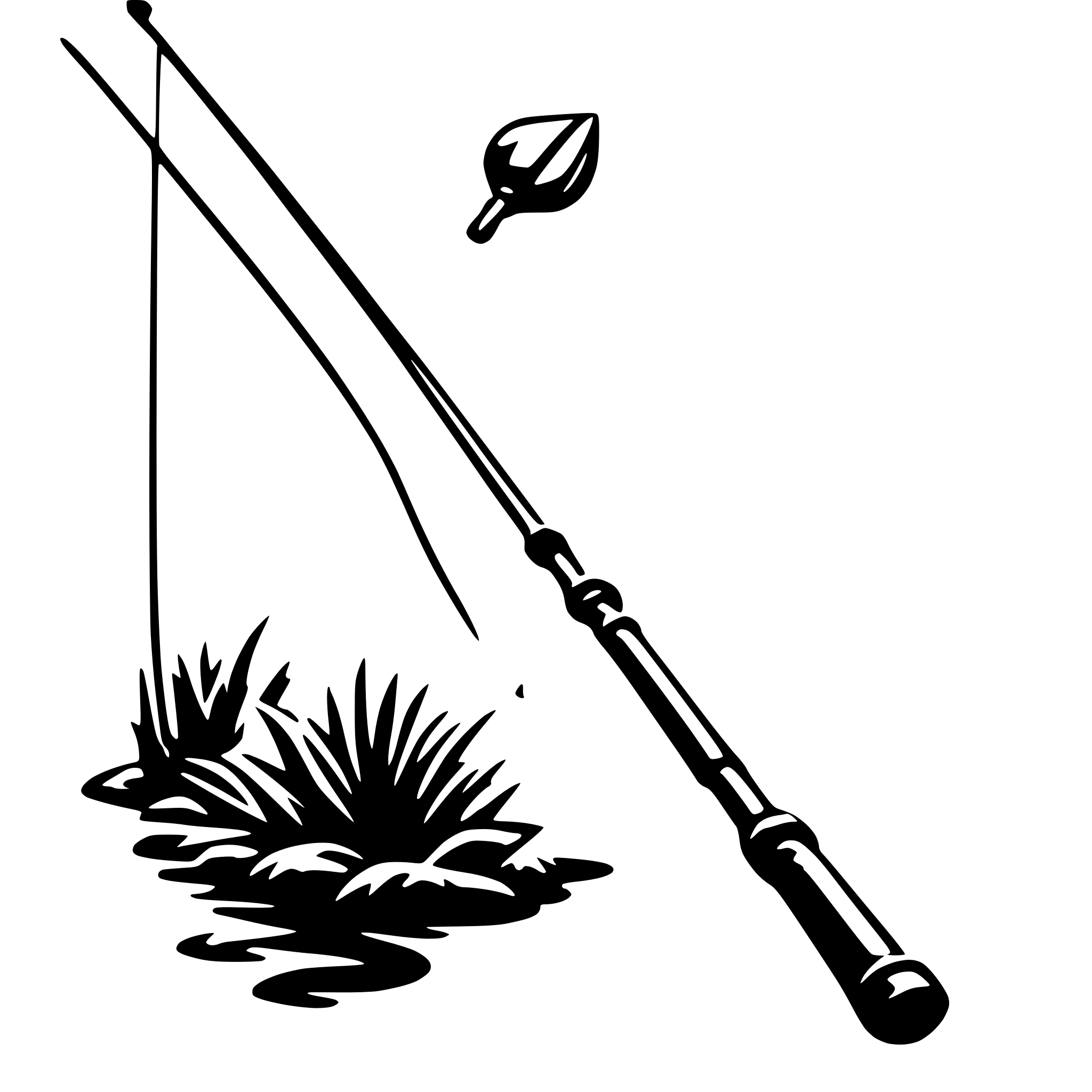 AI-generated SVG of 'Fishing rod'