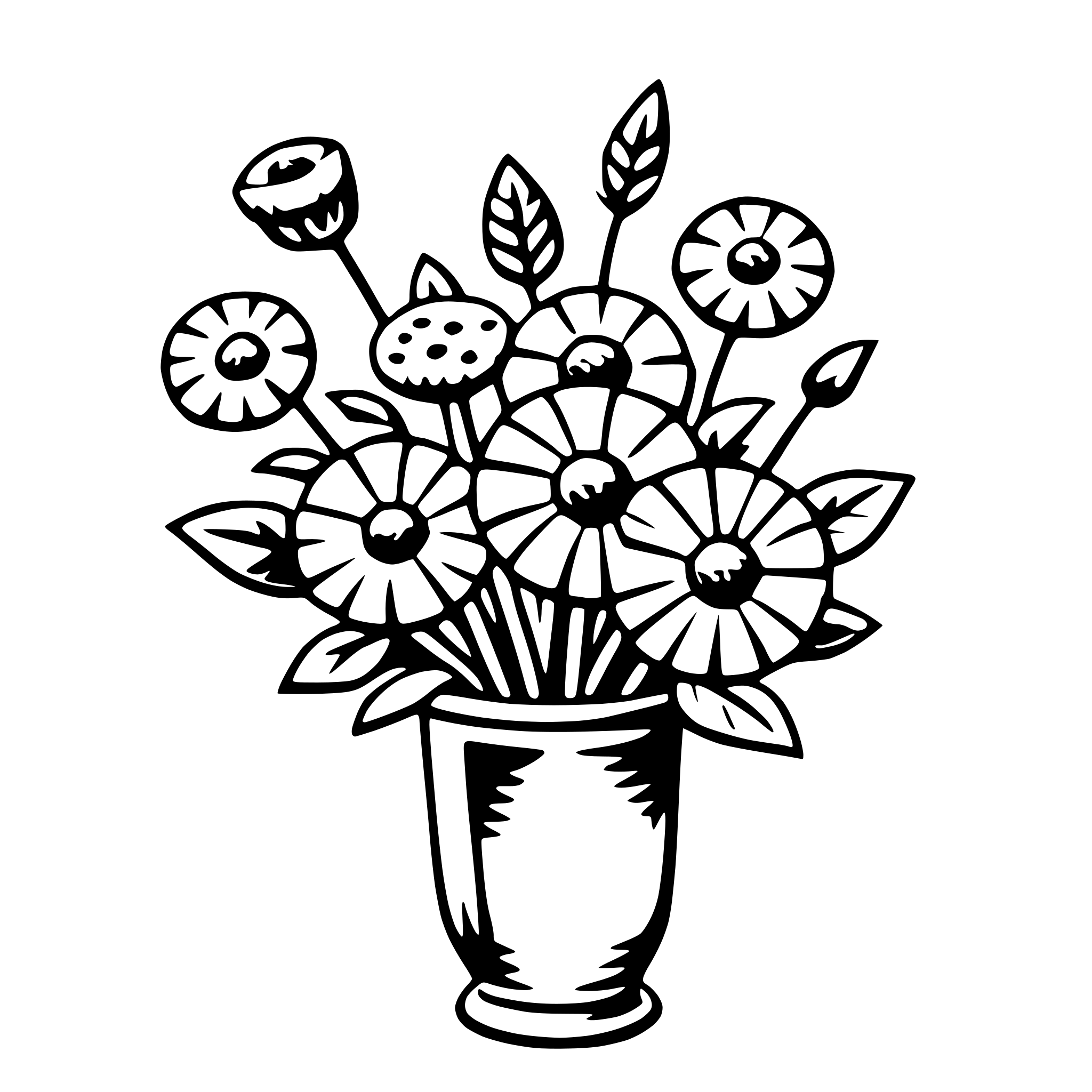 AI-generated SVG of a bouquet of wildflowers