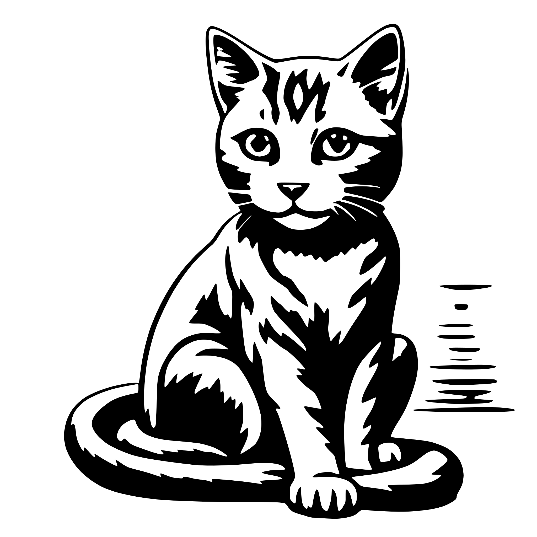 AI-generated SVG of '我要一个彩色的大肥猫'