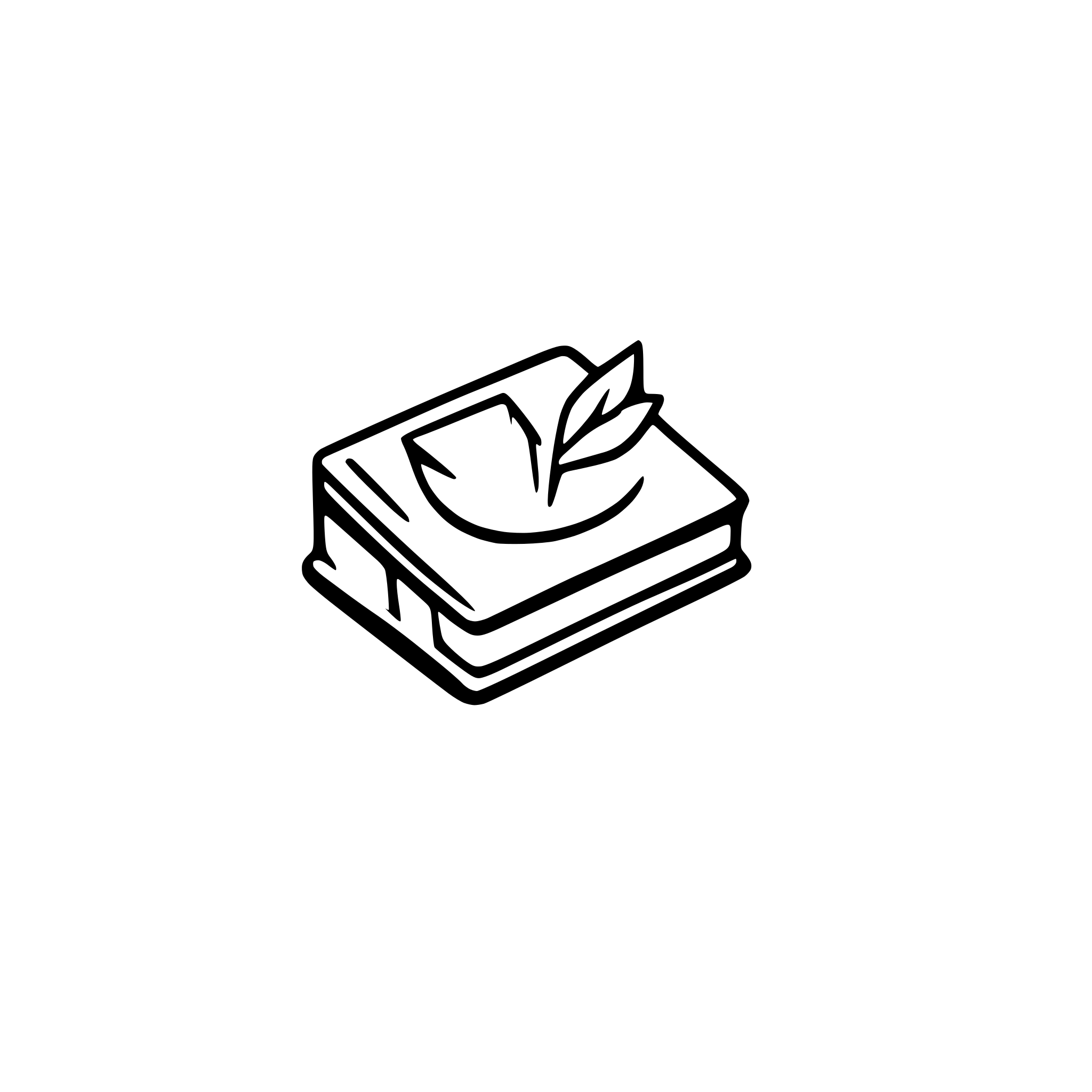 AI-generated SVG of a A smiley hovering over an open book
