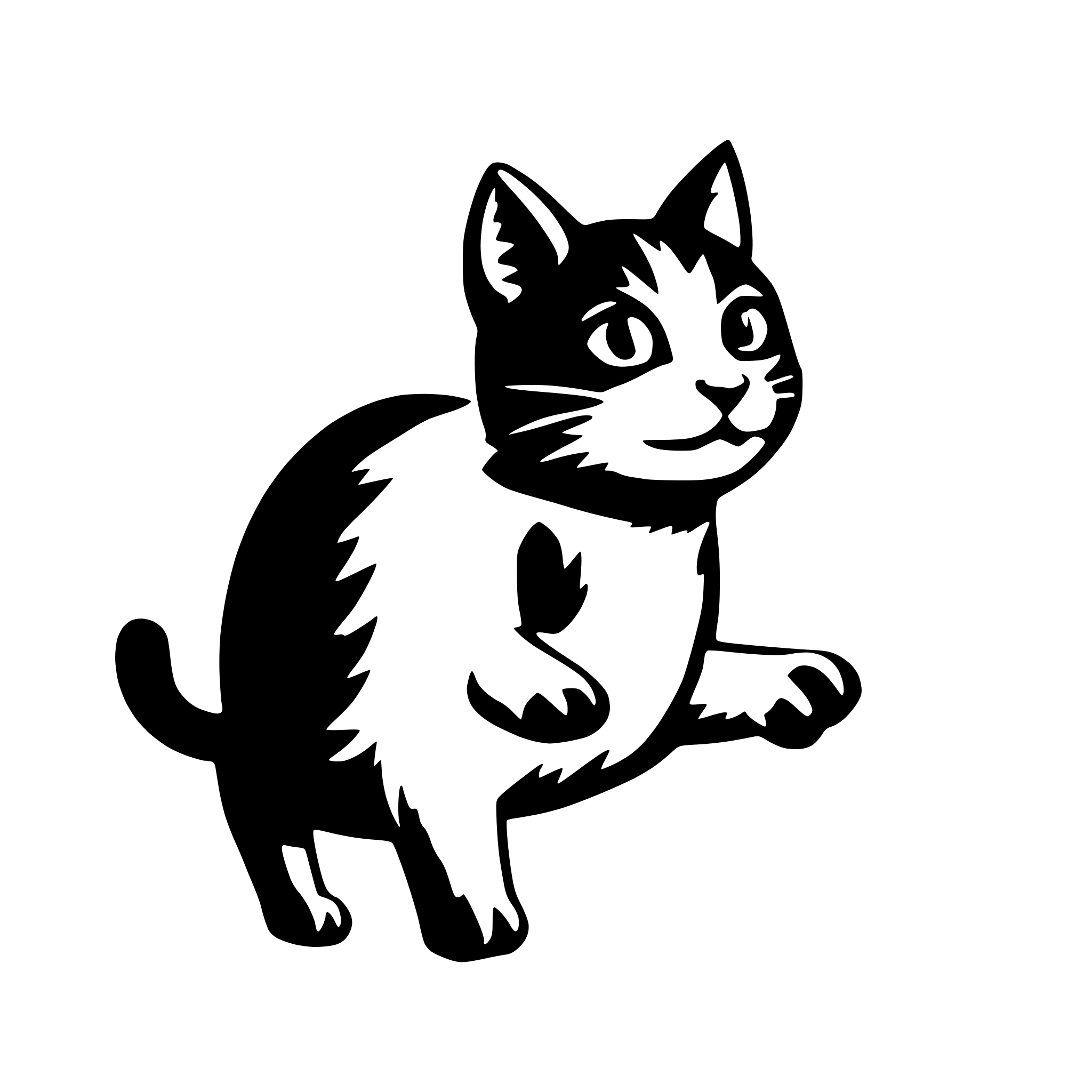 AI-generated SVG of 'Cat jump'