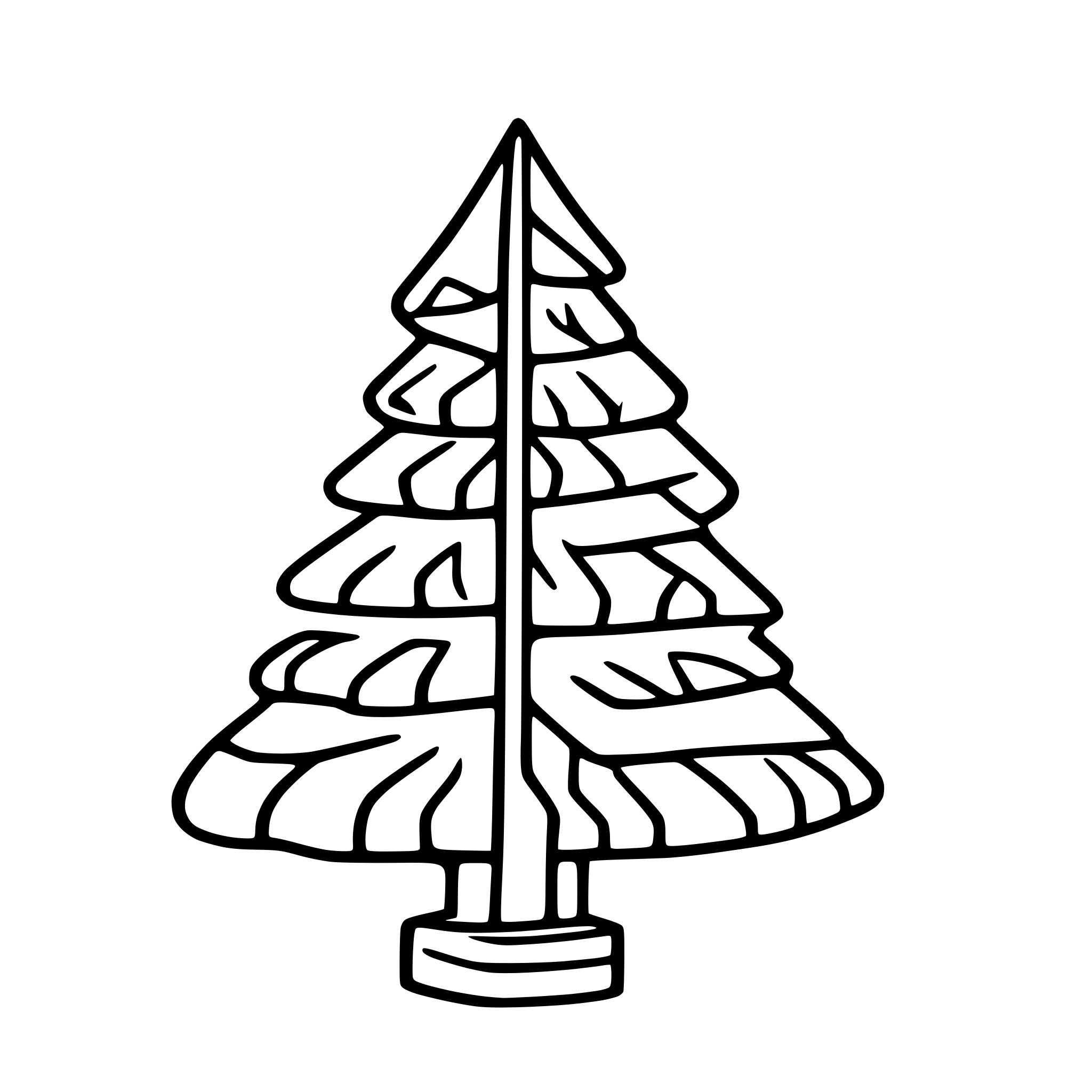 AI-generated SVG of a Christmas tree with lights